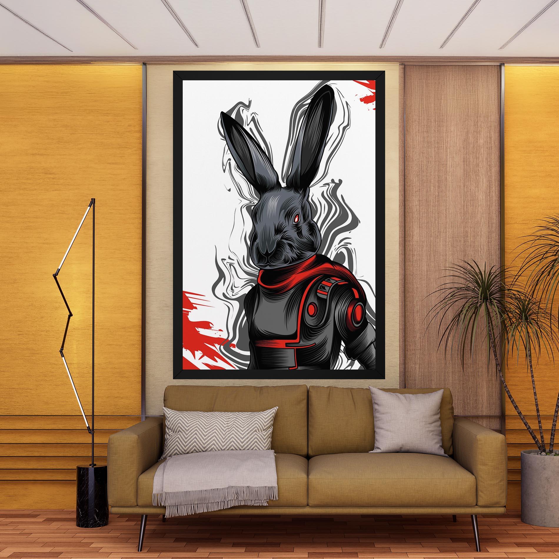 Vászonkép Cyborg Red Bunny mockup 9