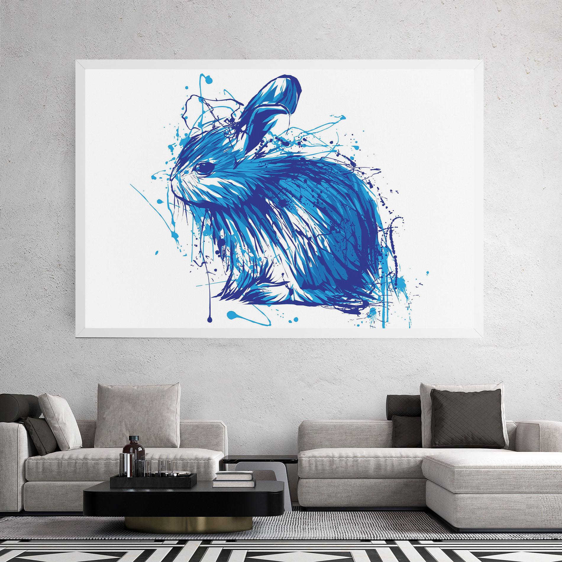 Vászonkép Blue Bunny mockup 2