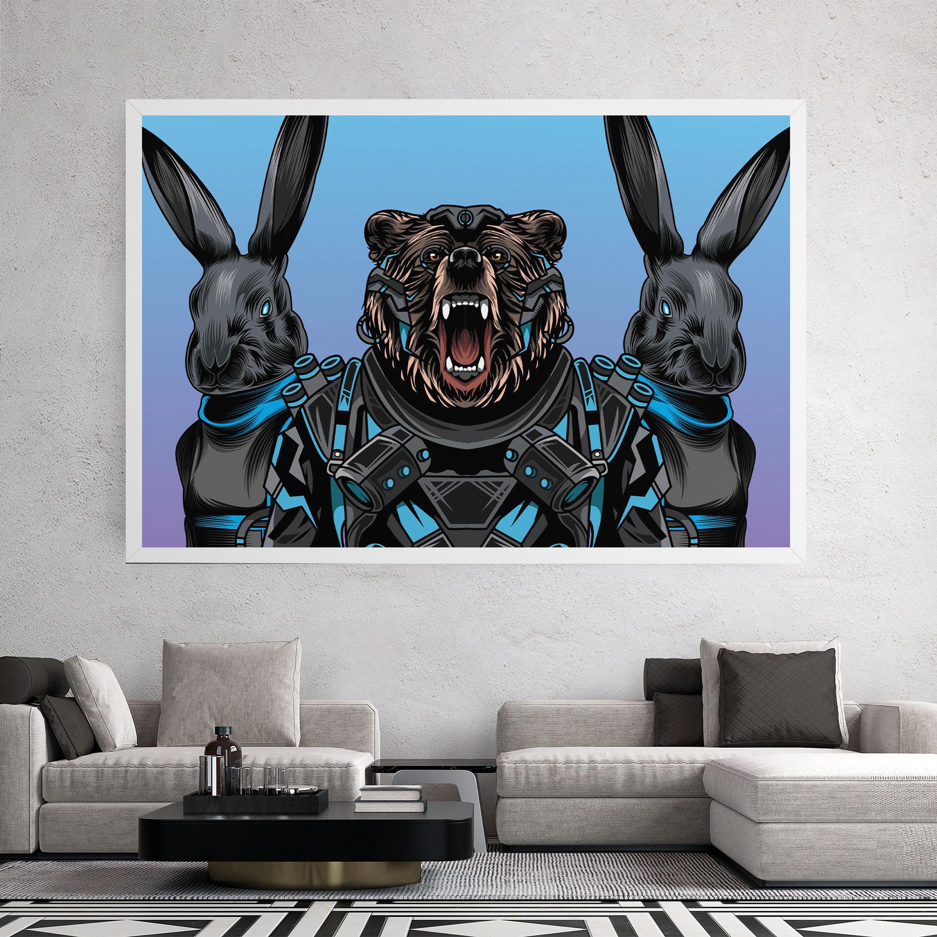 Vászonkép Bunny Bear mockup 2