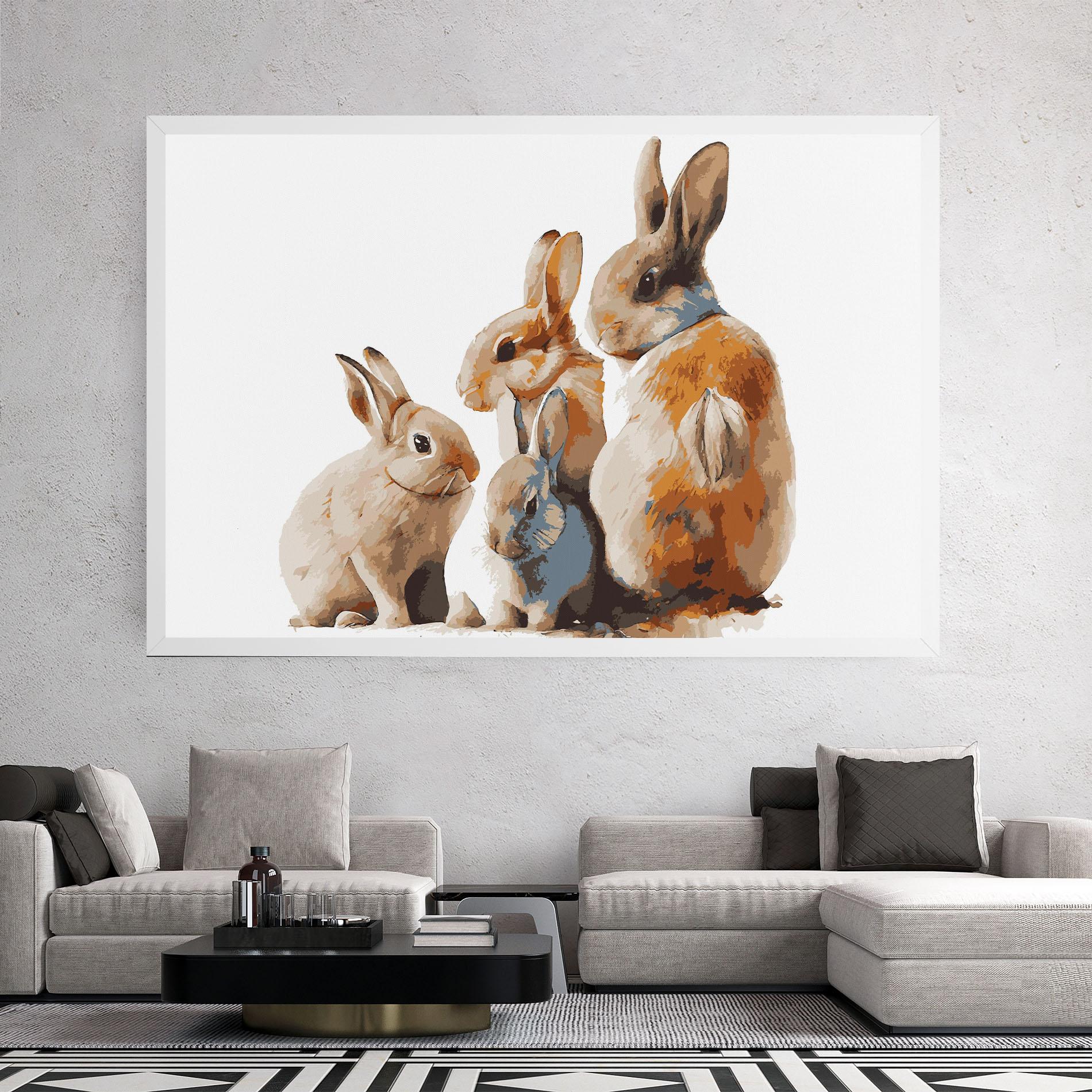 Vászonkép Bunny Family mockup 2