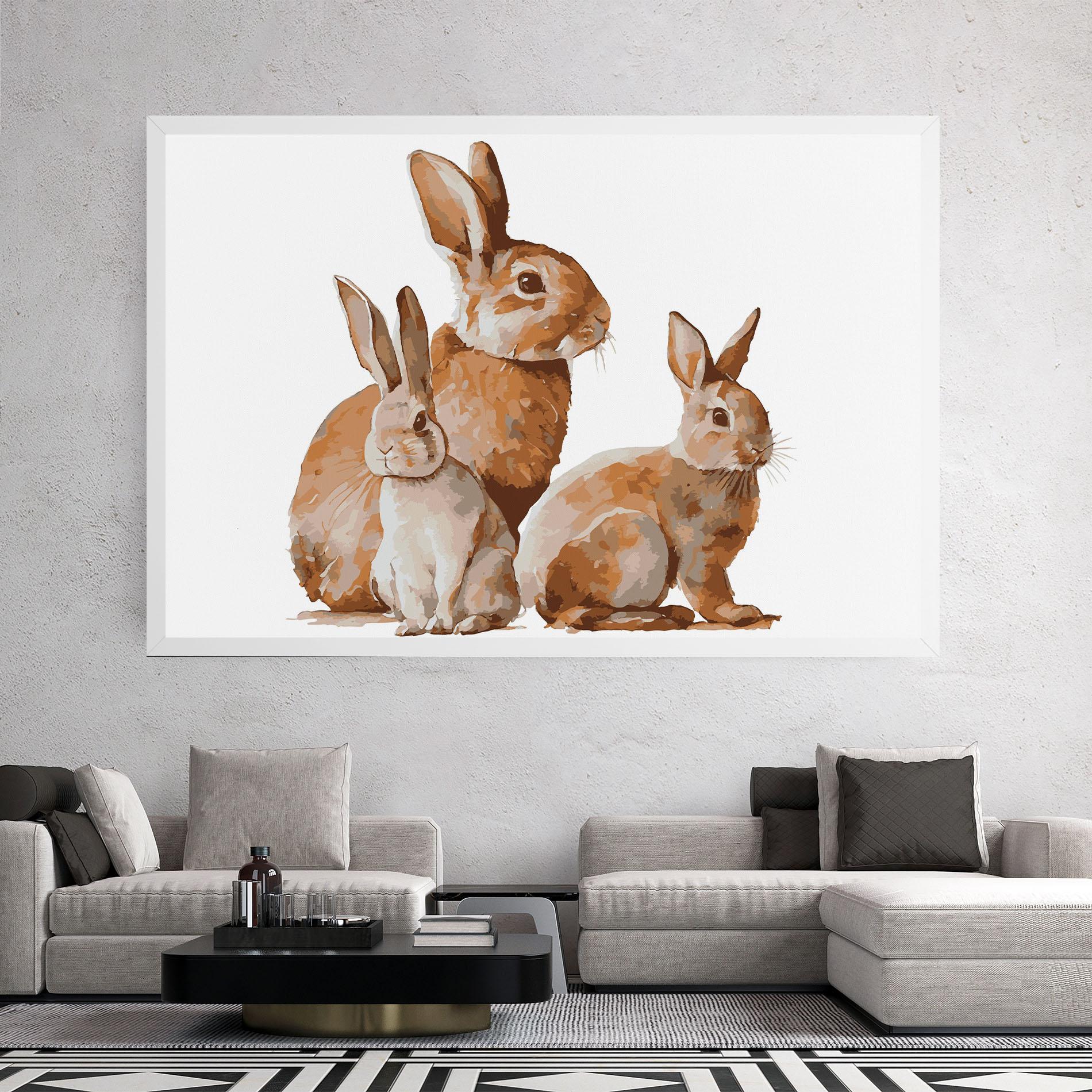 Vászonkép Family Rabbit mockup 2