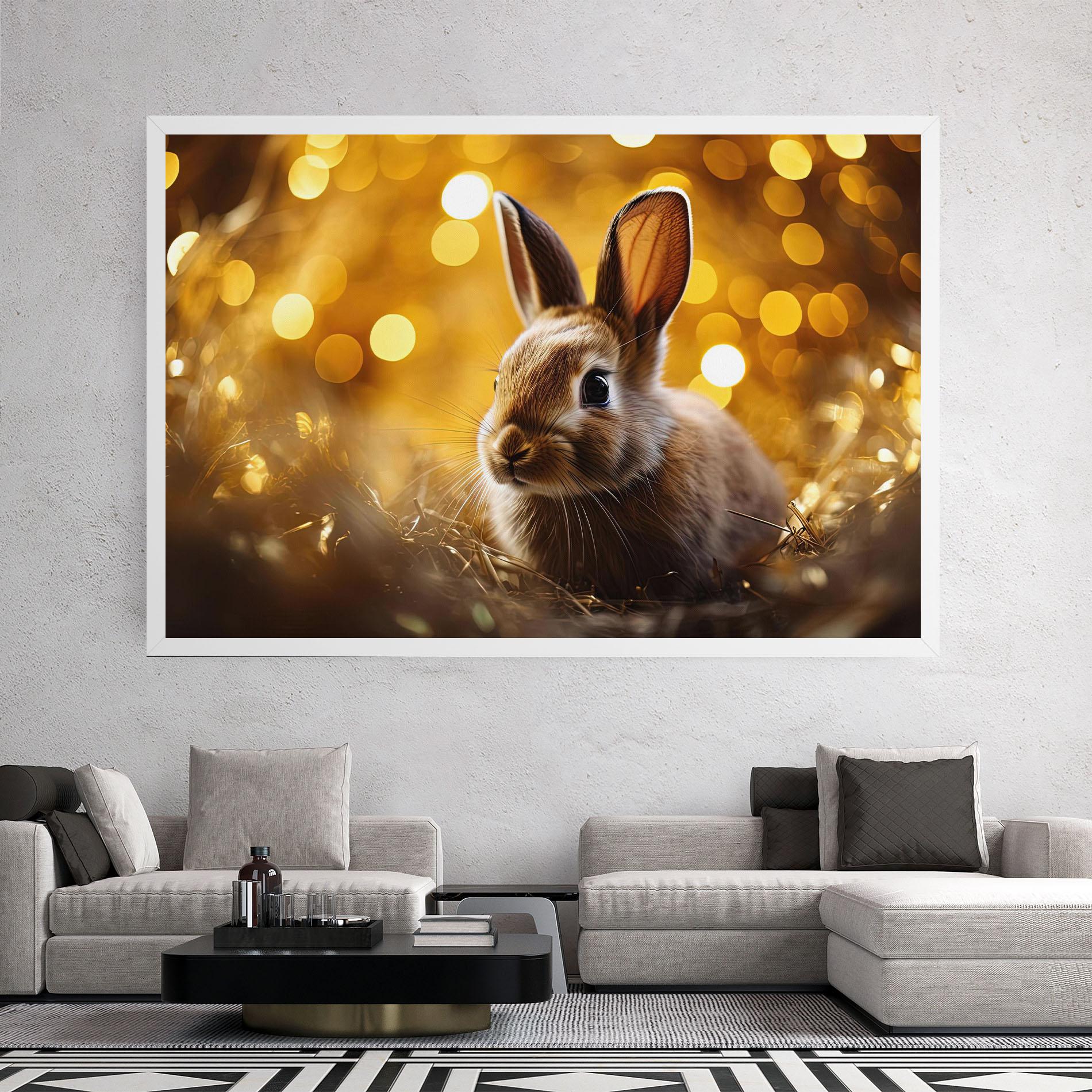 Vászonkép Gold Lights Bunny mockup 2