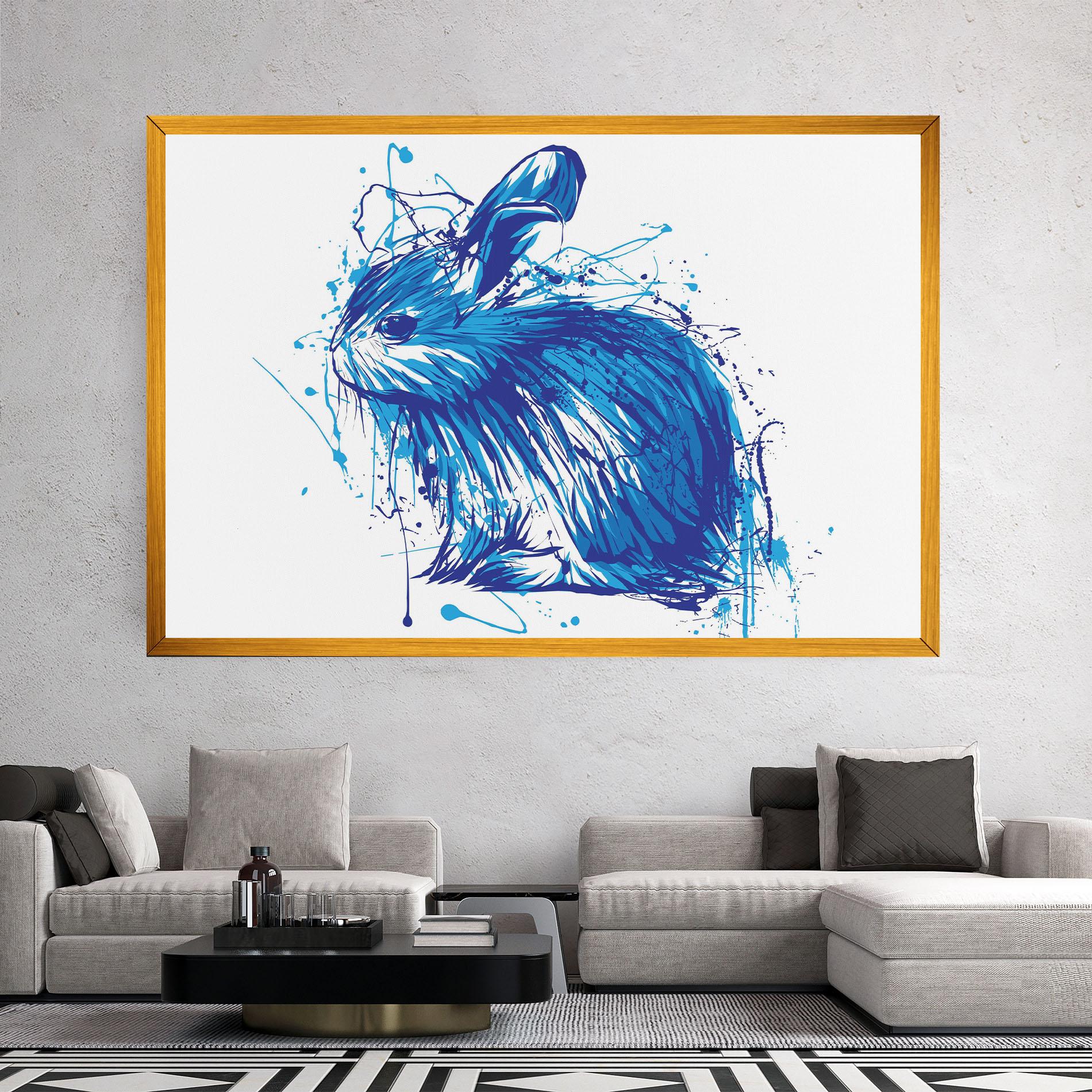 Vászonkép Blue Bunny mockup 2