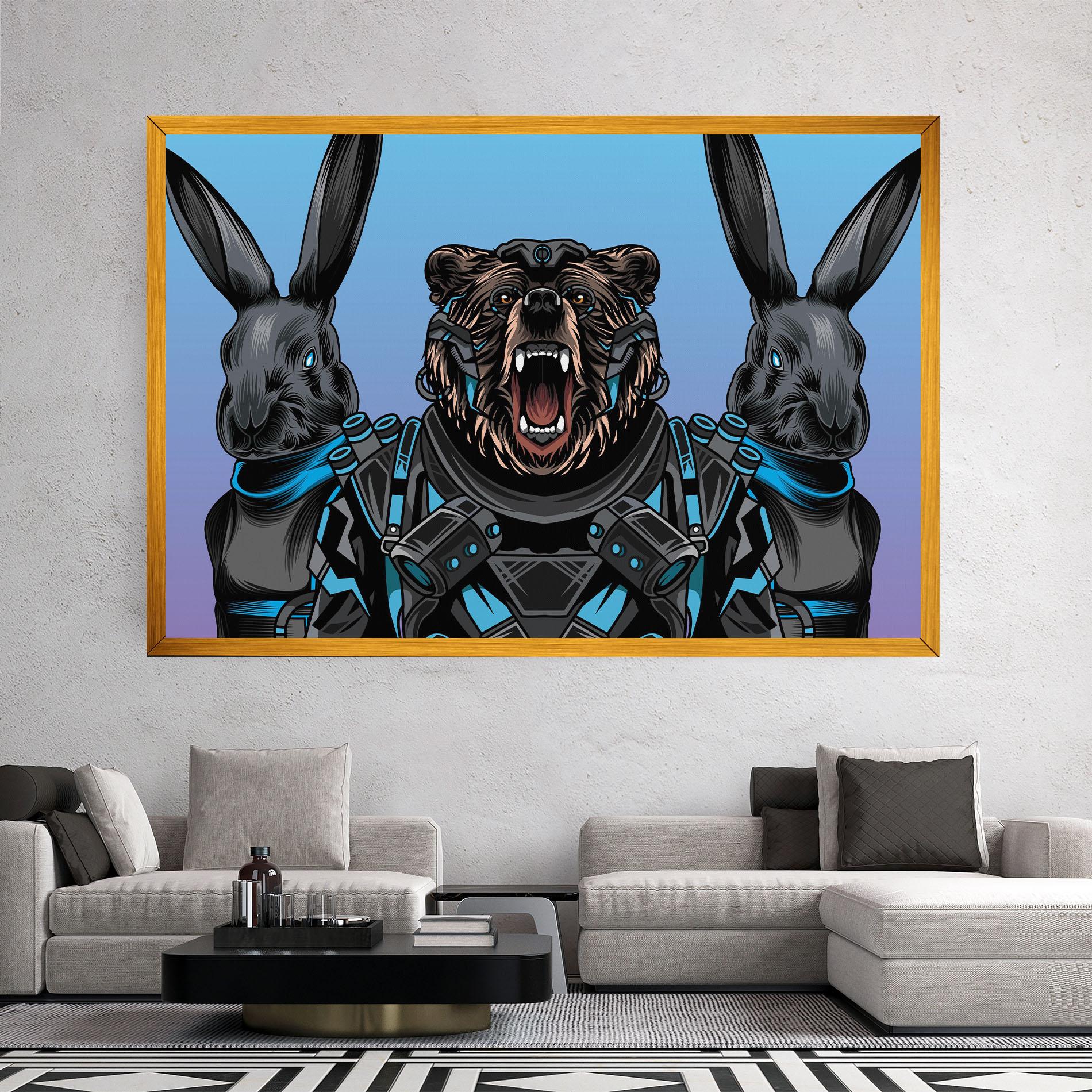 Vászonkép Bunny Bear mockup 2