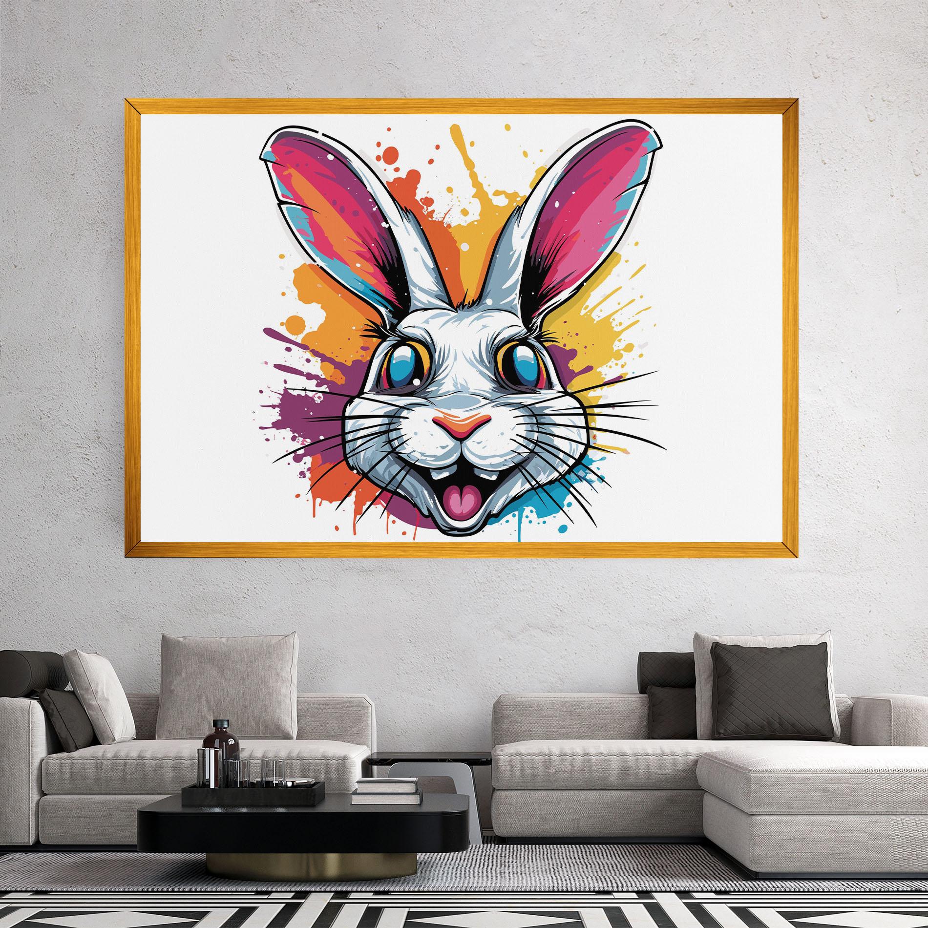 Vászonkép Crazy Bunny mockup 2