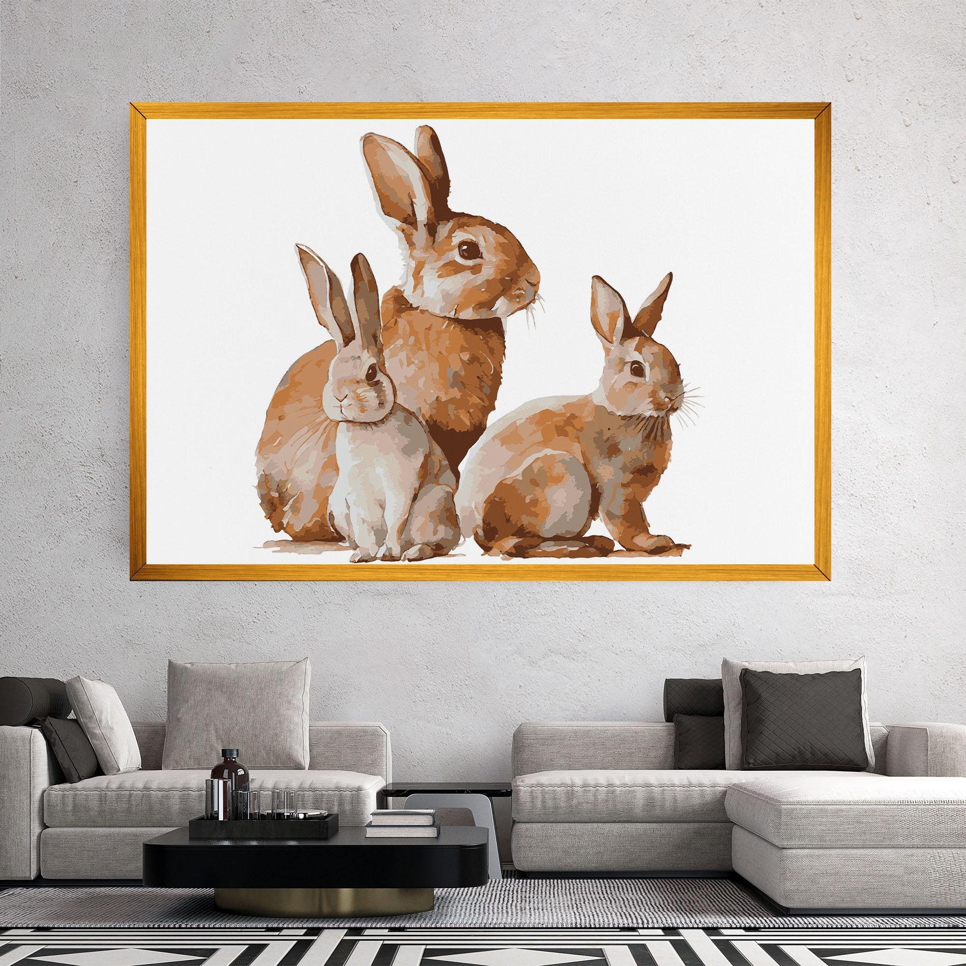 Vászonkép Family Rabbit mockup 2