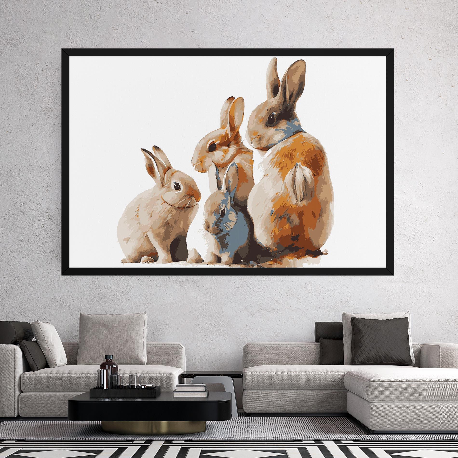 Vászonkép Bunny Family mockup 2