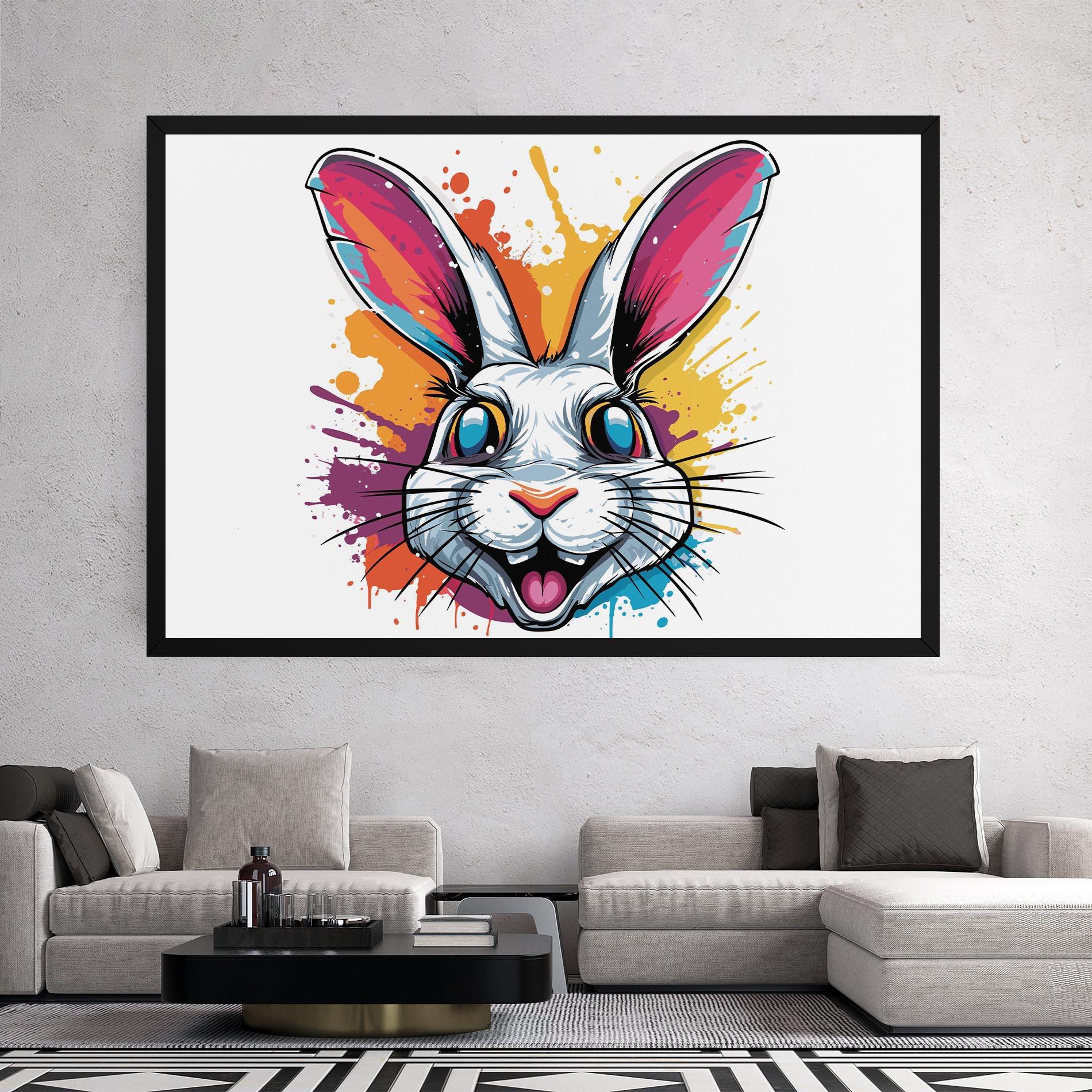 Vászonkép Crazy Bunny mockup 2