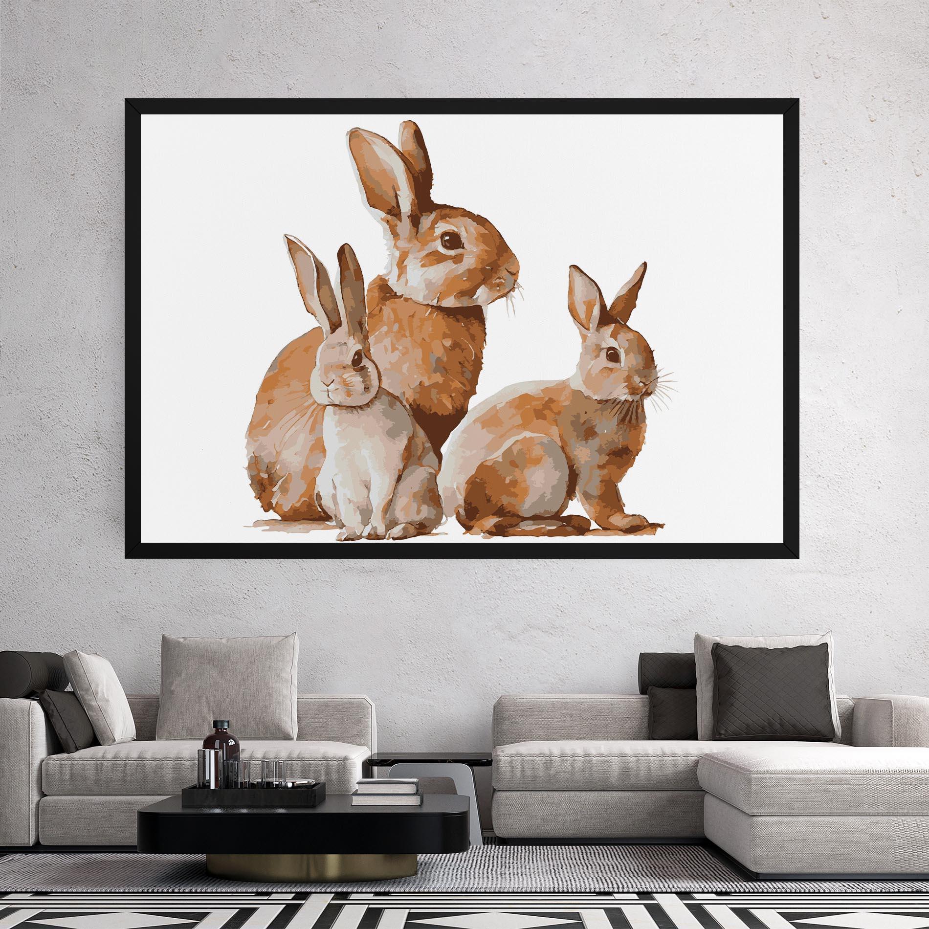 Vászonkép Family Rabbit mockup 2