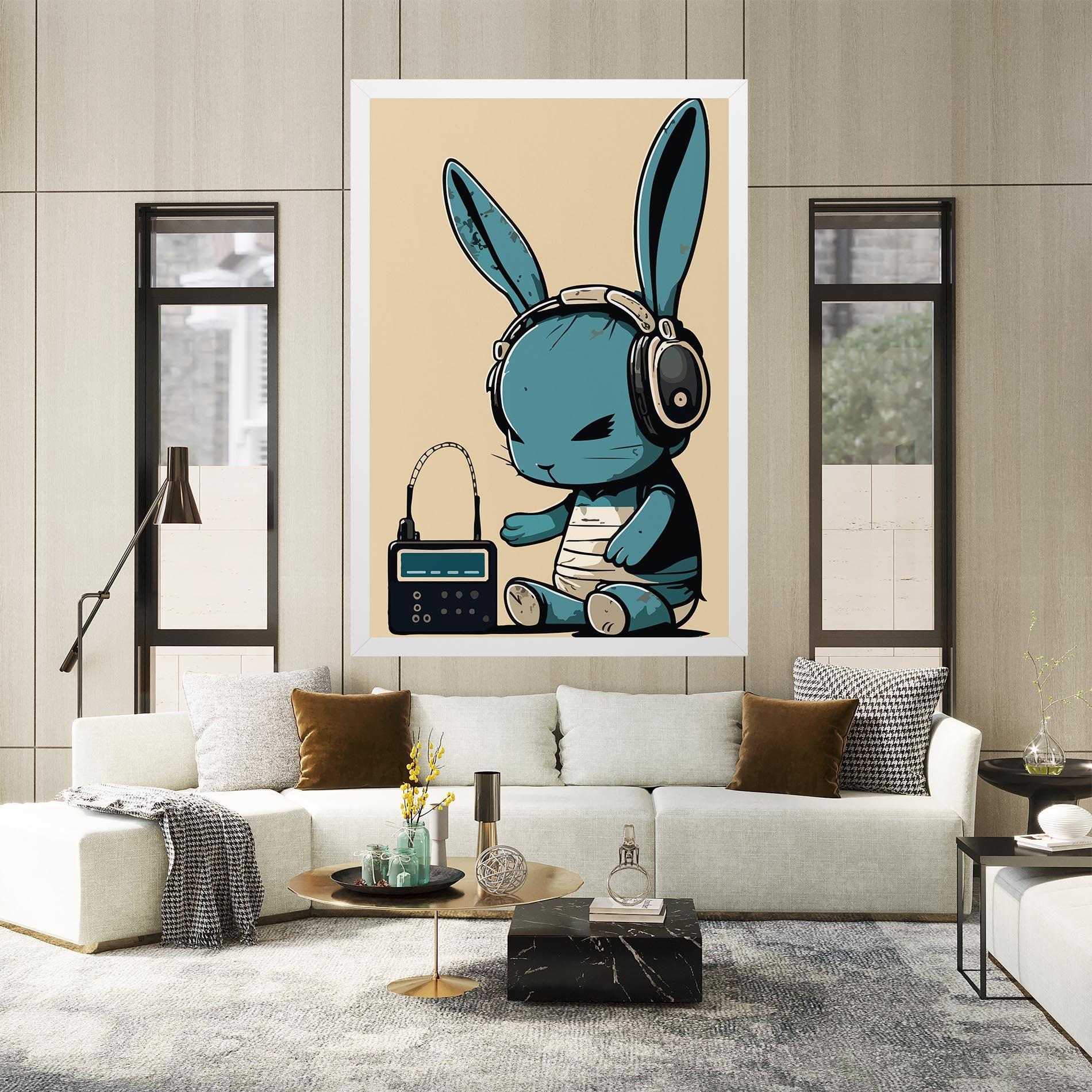 Vászonkép Blue Baby Bunny mockup 2