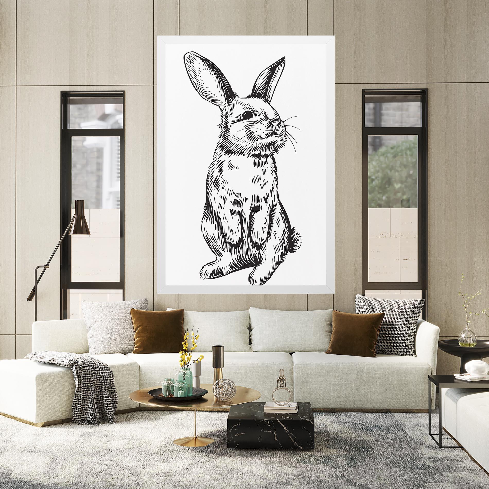 Vászonkép Cute Bunny mockup 2