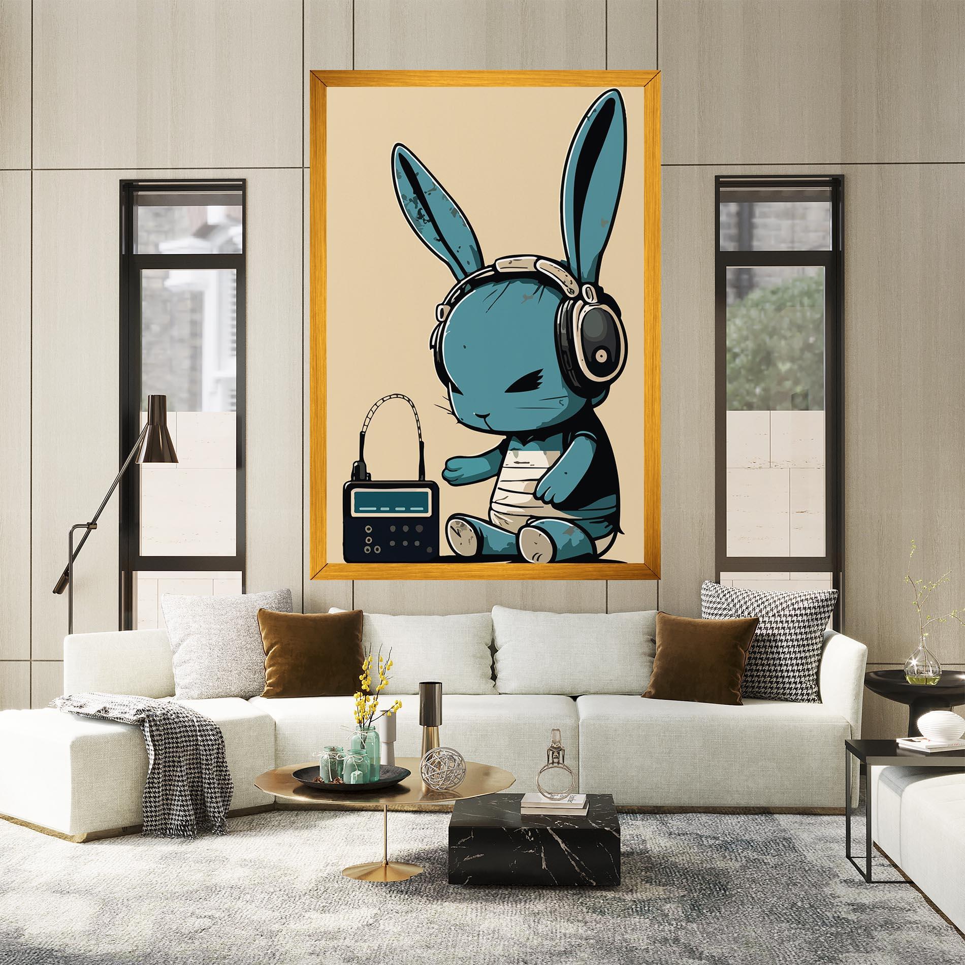 Vászonkép Blue Baby Bunny mockup 2