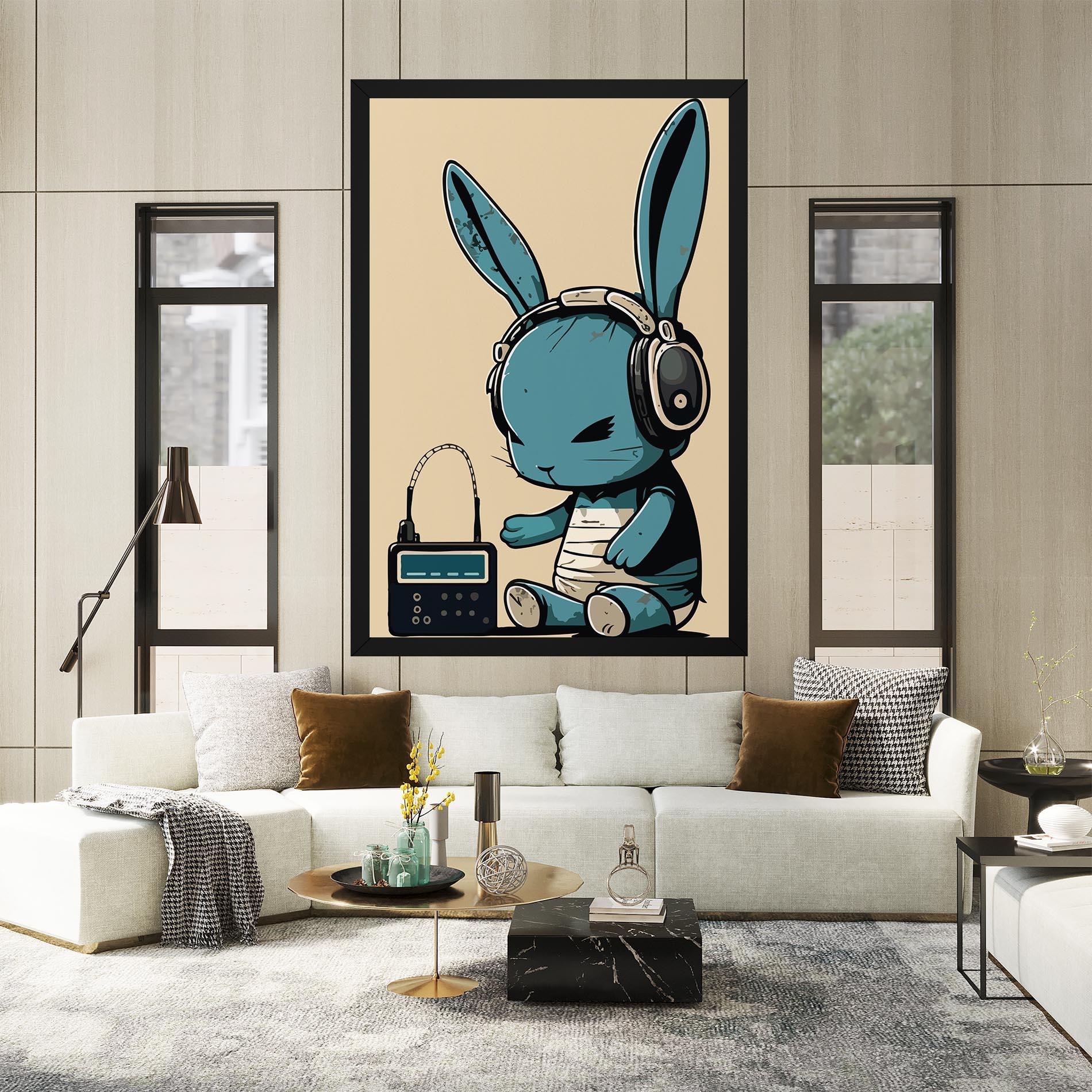 Vászonkép Blue Baby Bunny mockup 2