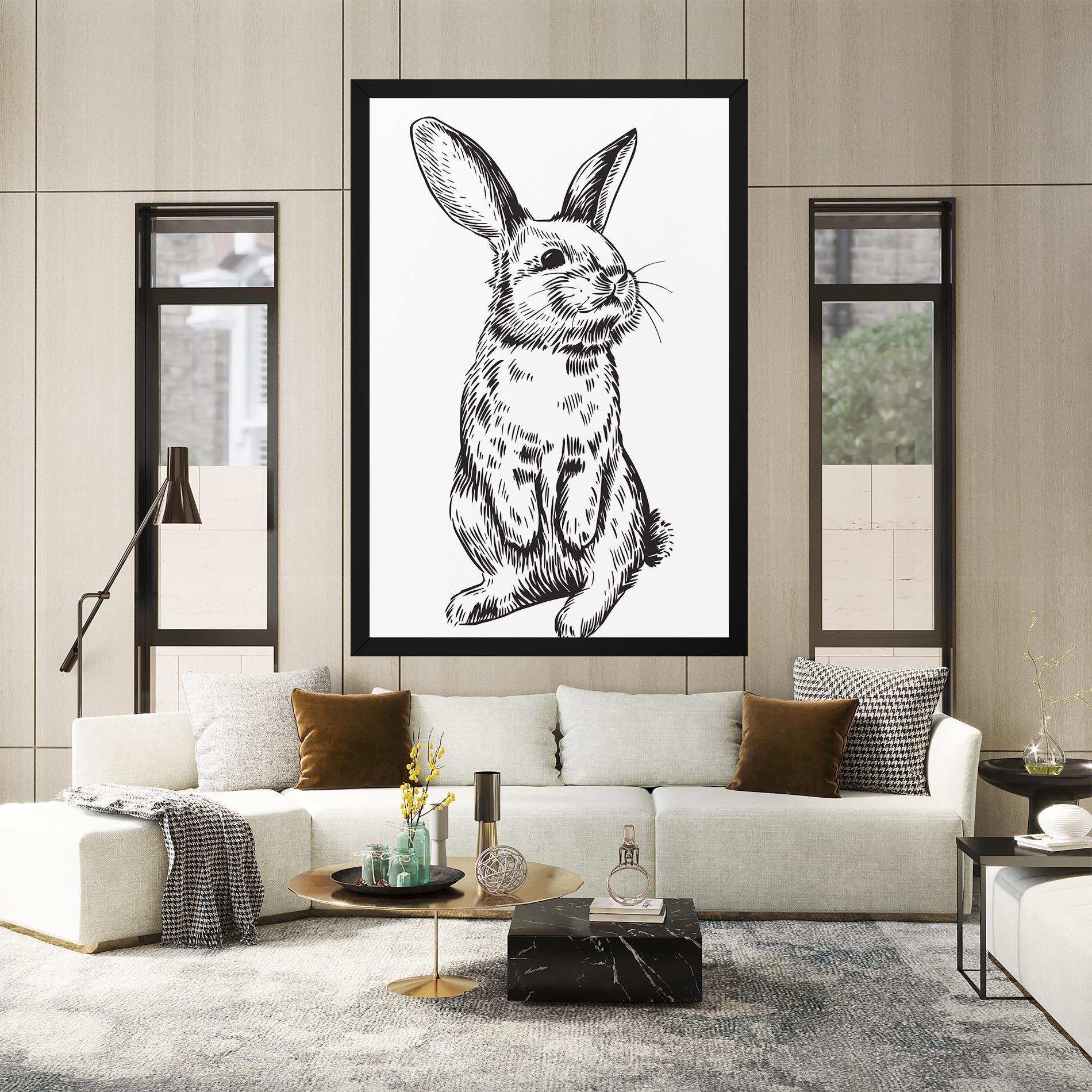 Vászonkép Cute Bunny mockup 2