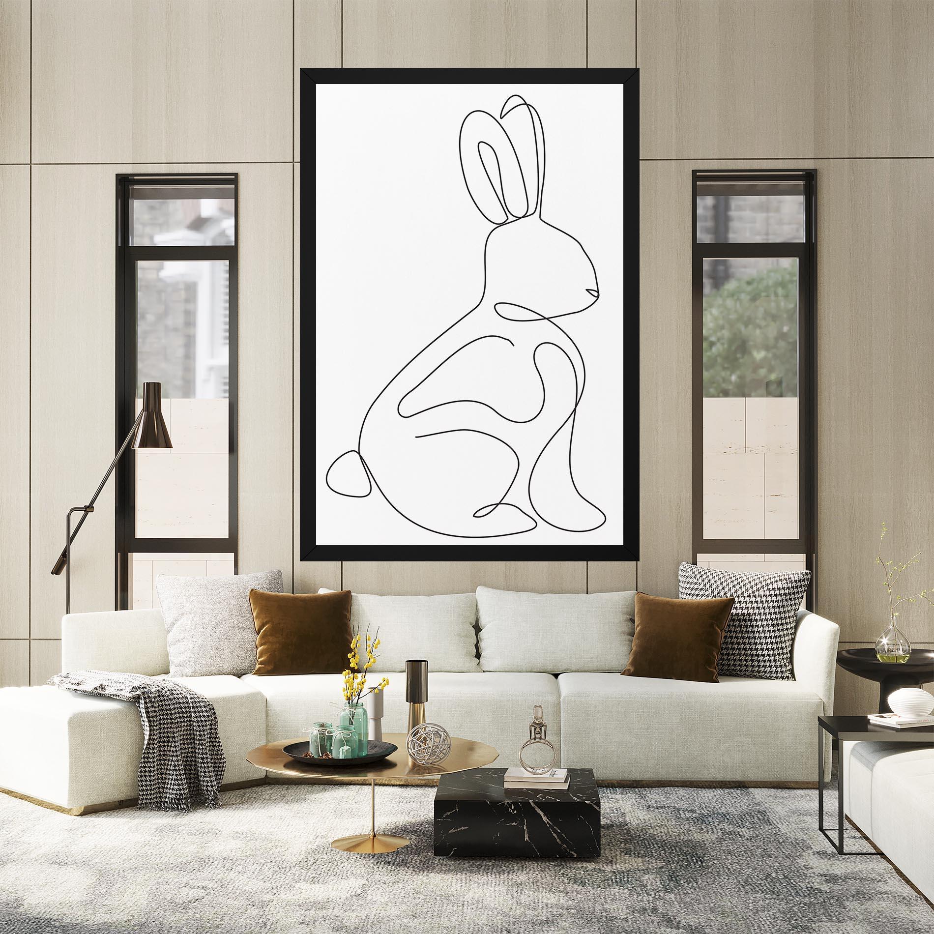 Vászonkép Cute Rabbit mockup 2
