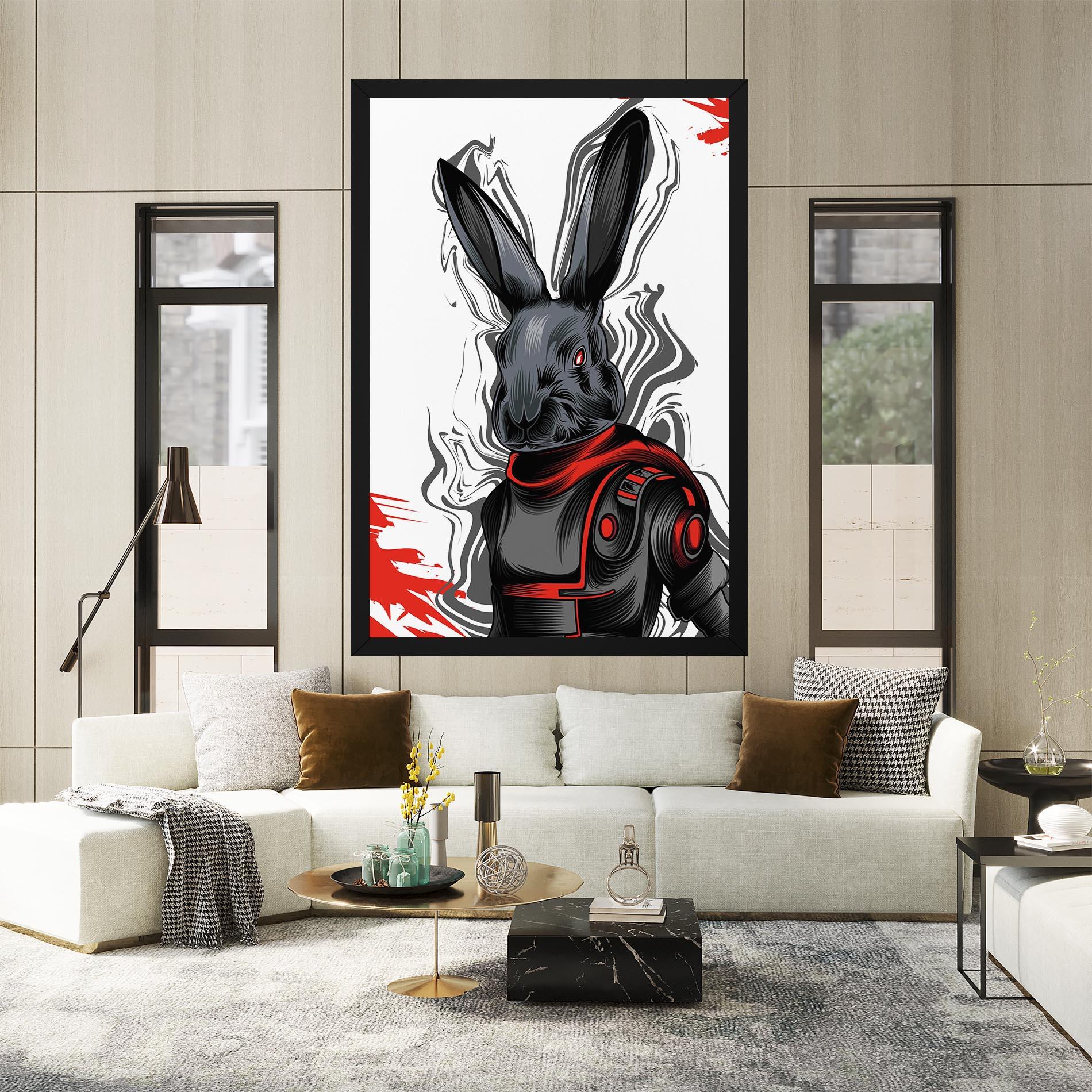 Vászonkép Cyborg Red Bunny mockup 2