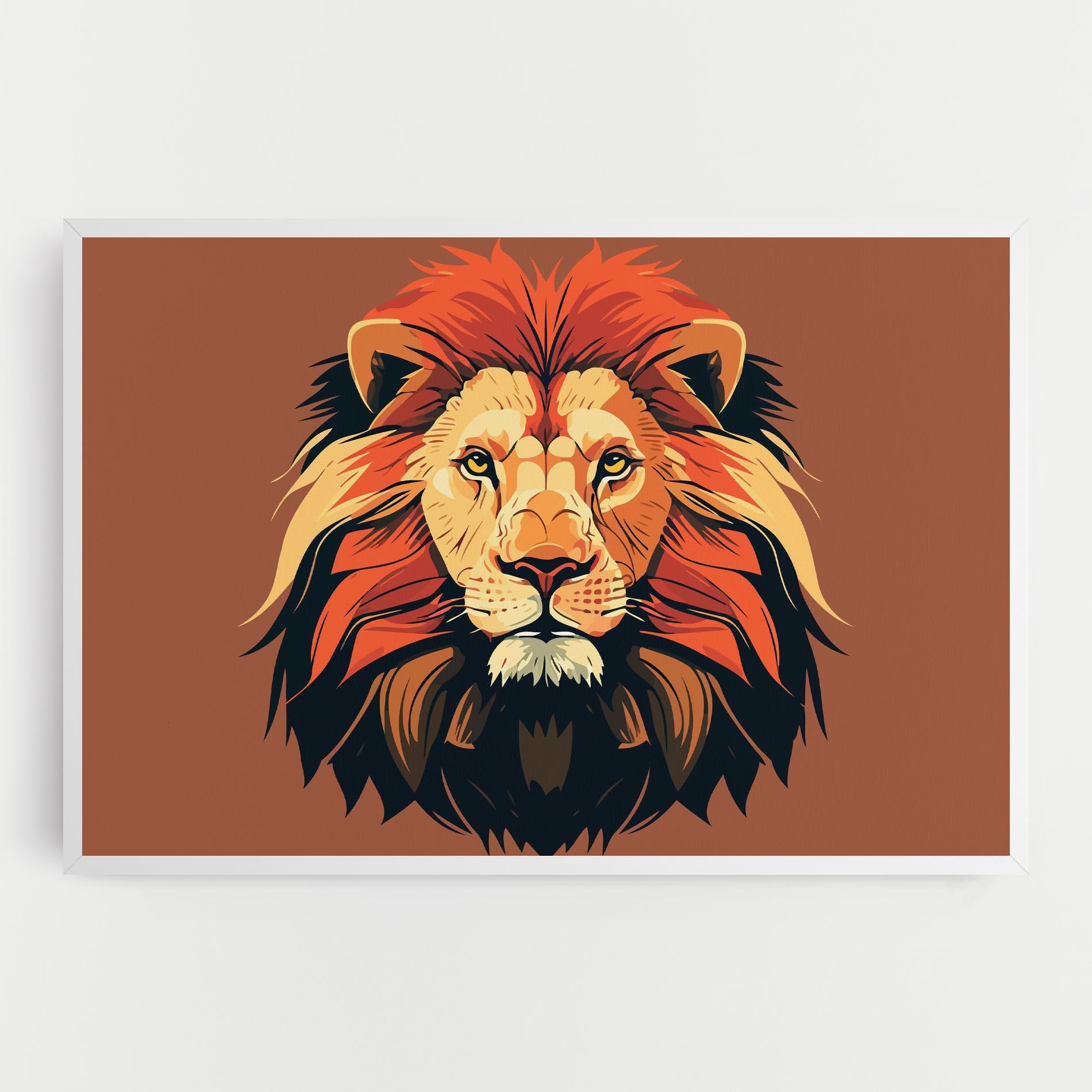 Vászonkép African Lion mockup 0