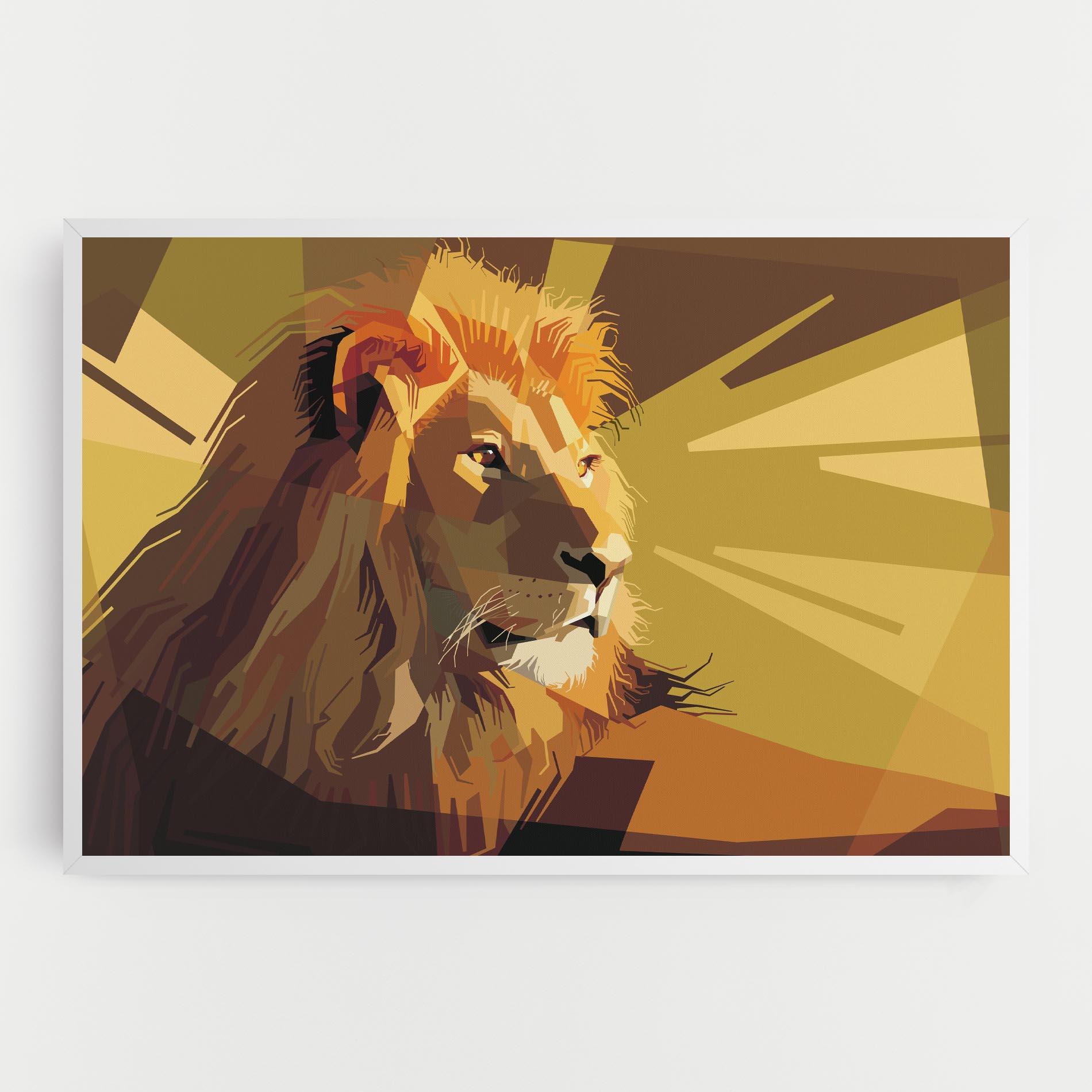Vászonkép Lion Art mockup 0