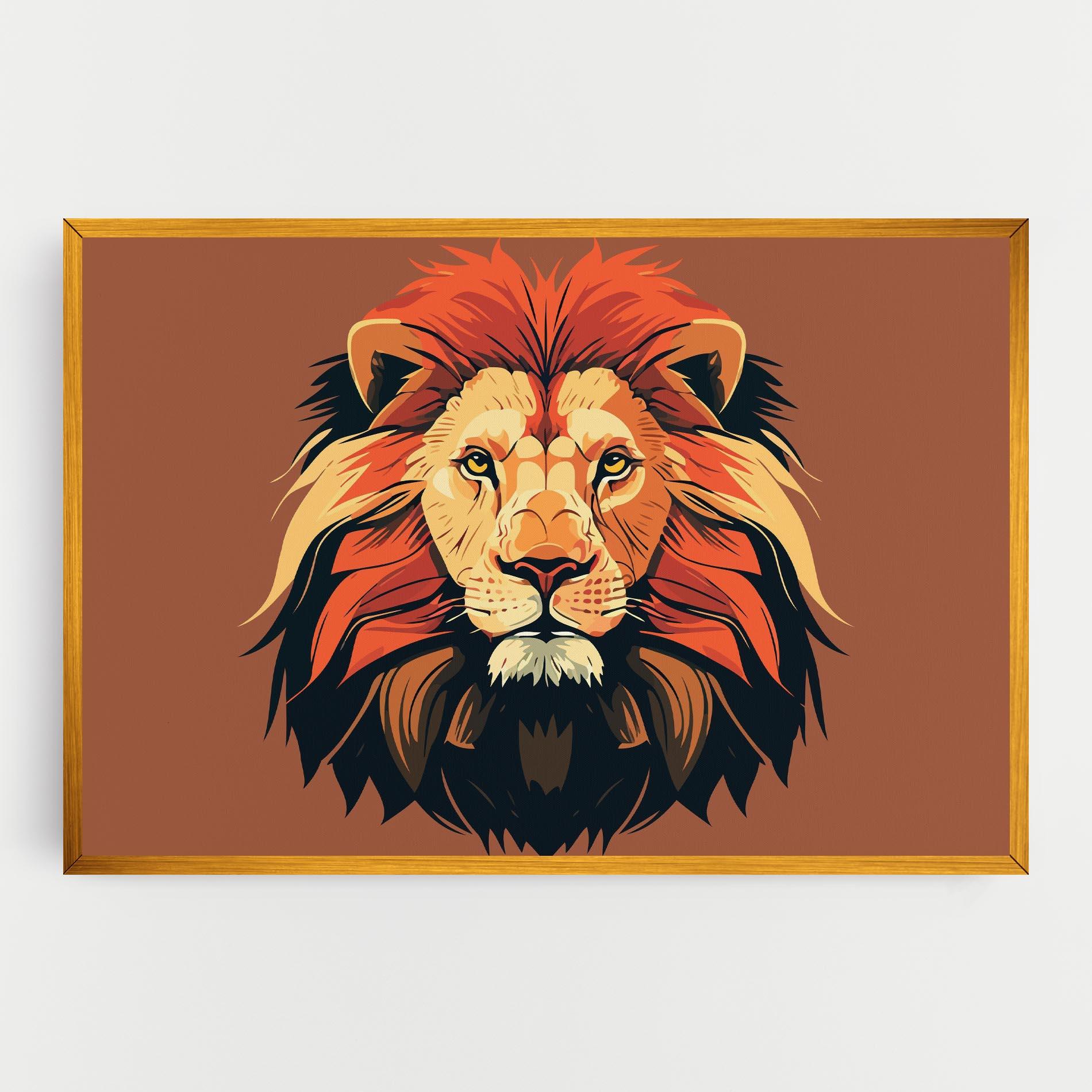 Vászonkép African Lion mockup 0
