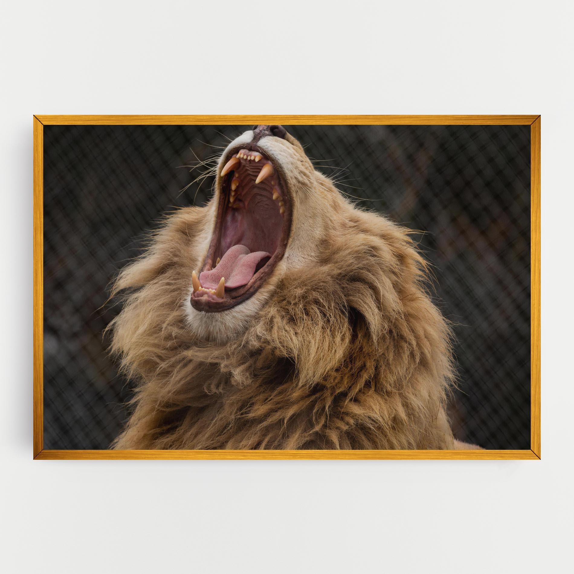 Vászonkép Angry Lion mockup 0