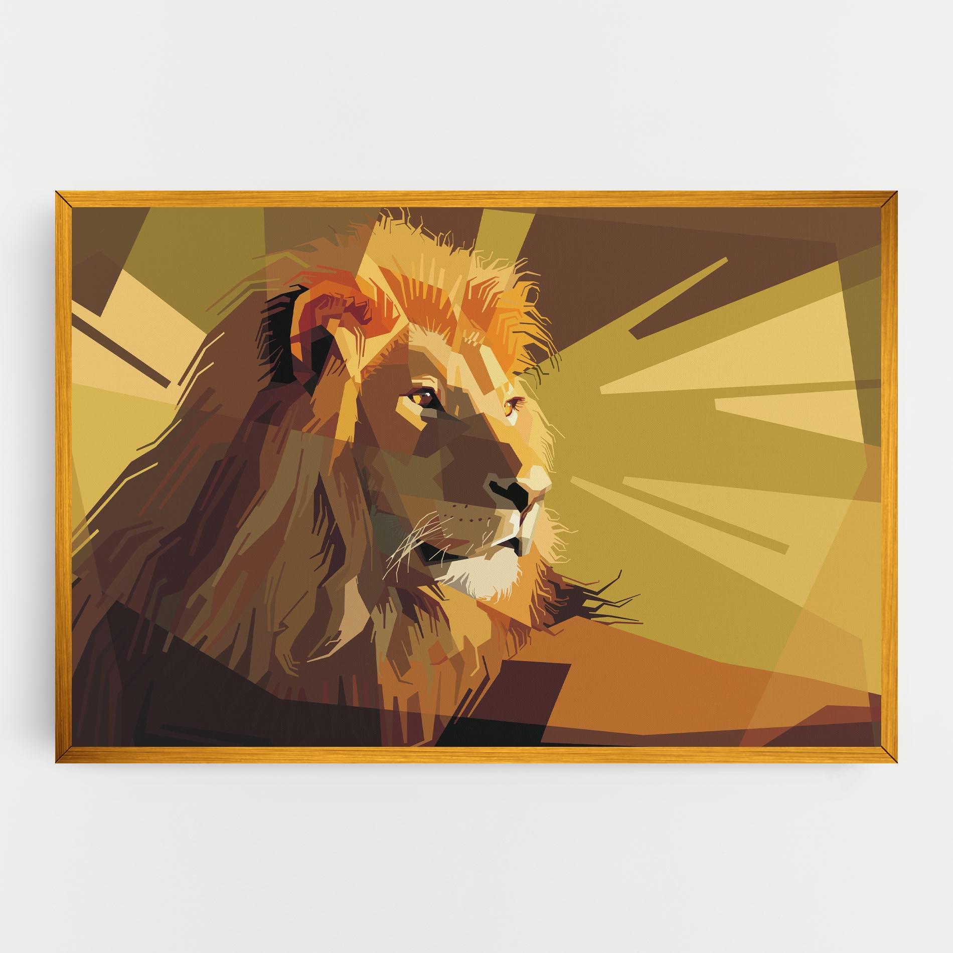 Vászonkép Lion Art mockup 0