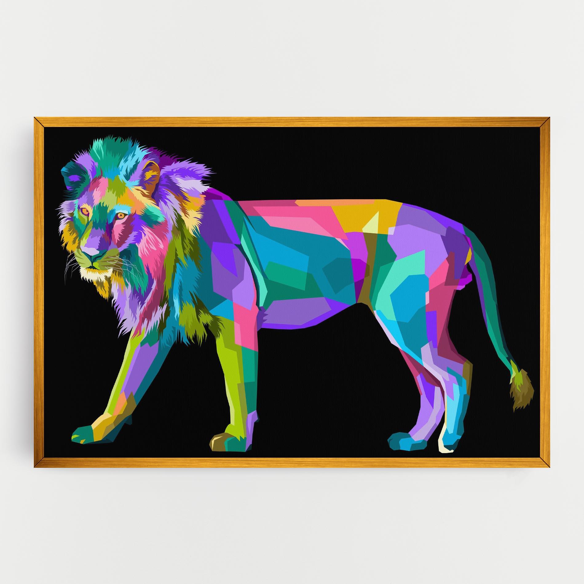 Vászonkép Lion Walking mockup 0