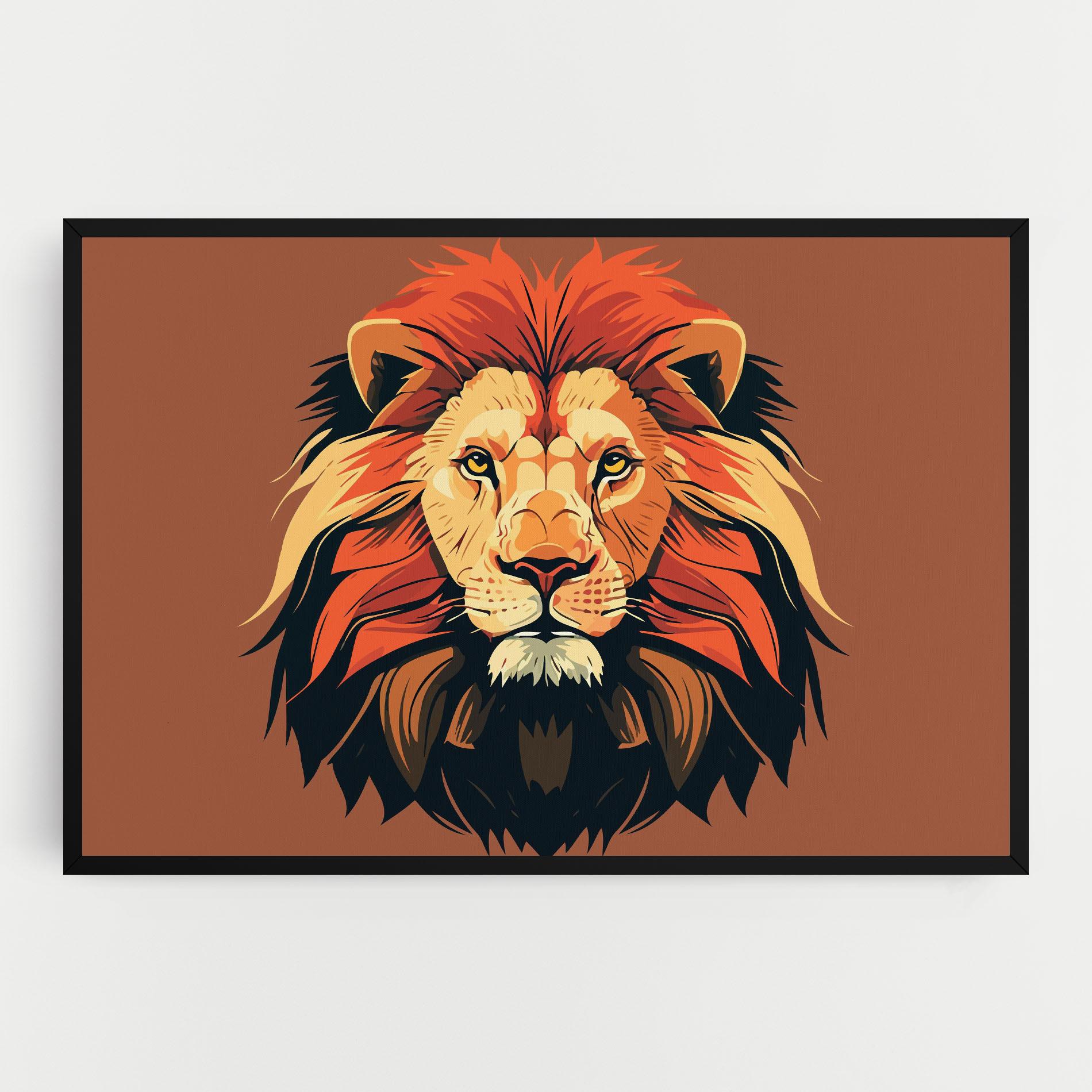 Vászonkép African Lion mockup 0
