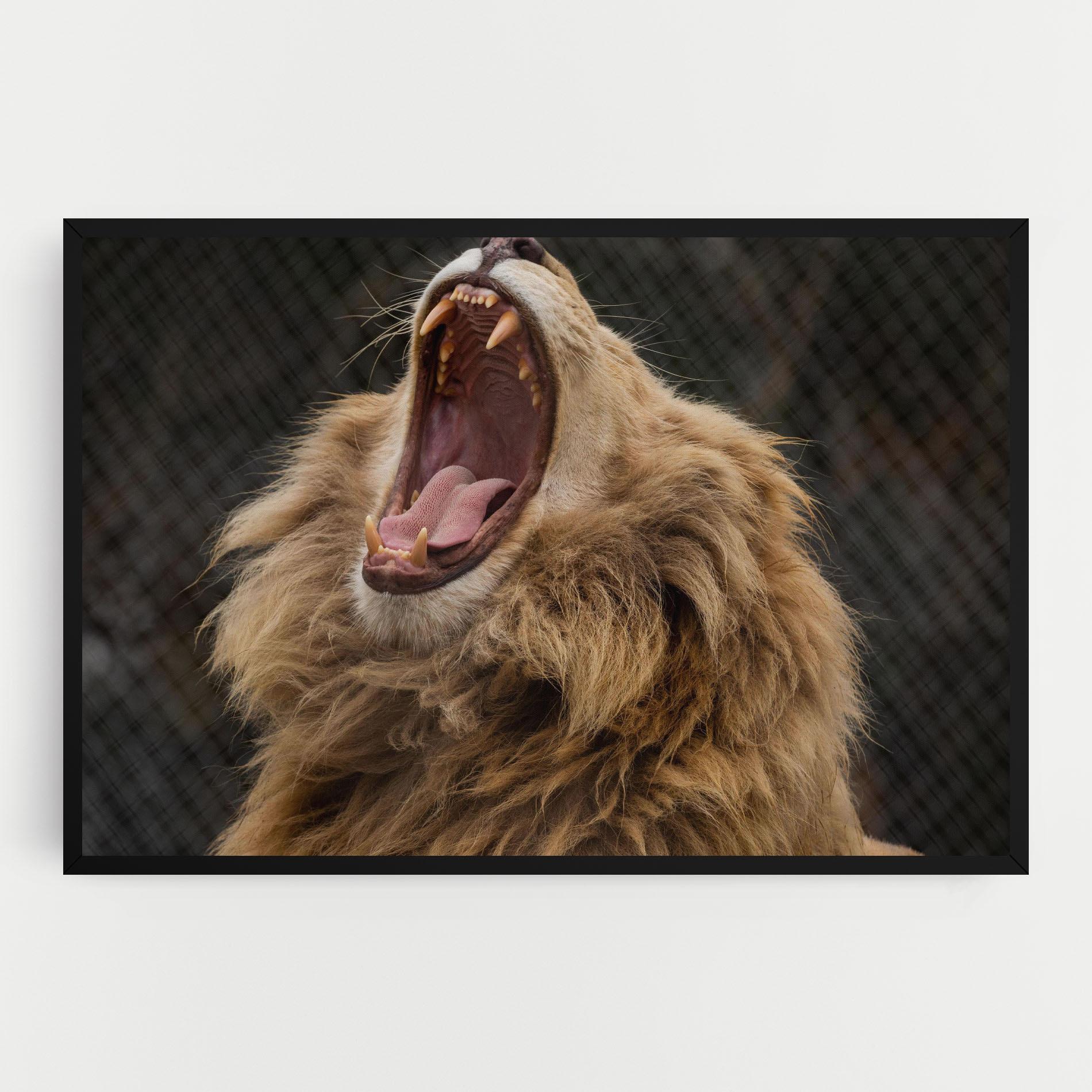 Vászonkép Angry Lion mockup 0