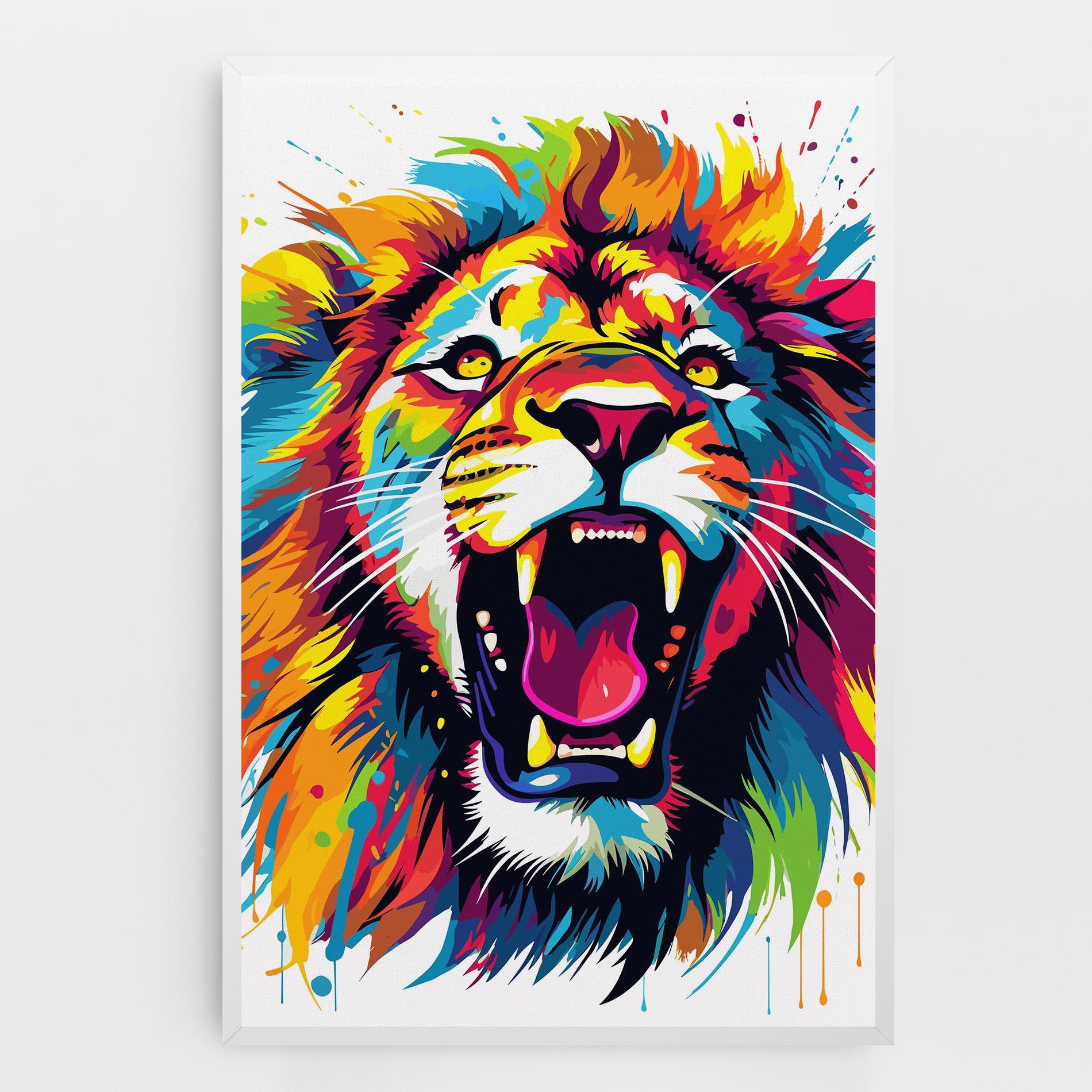 Vászonkép Angry Lion Mix mockup 0