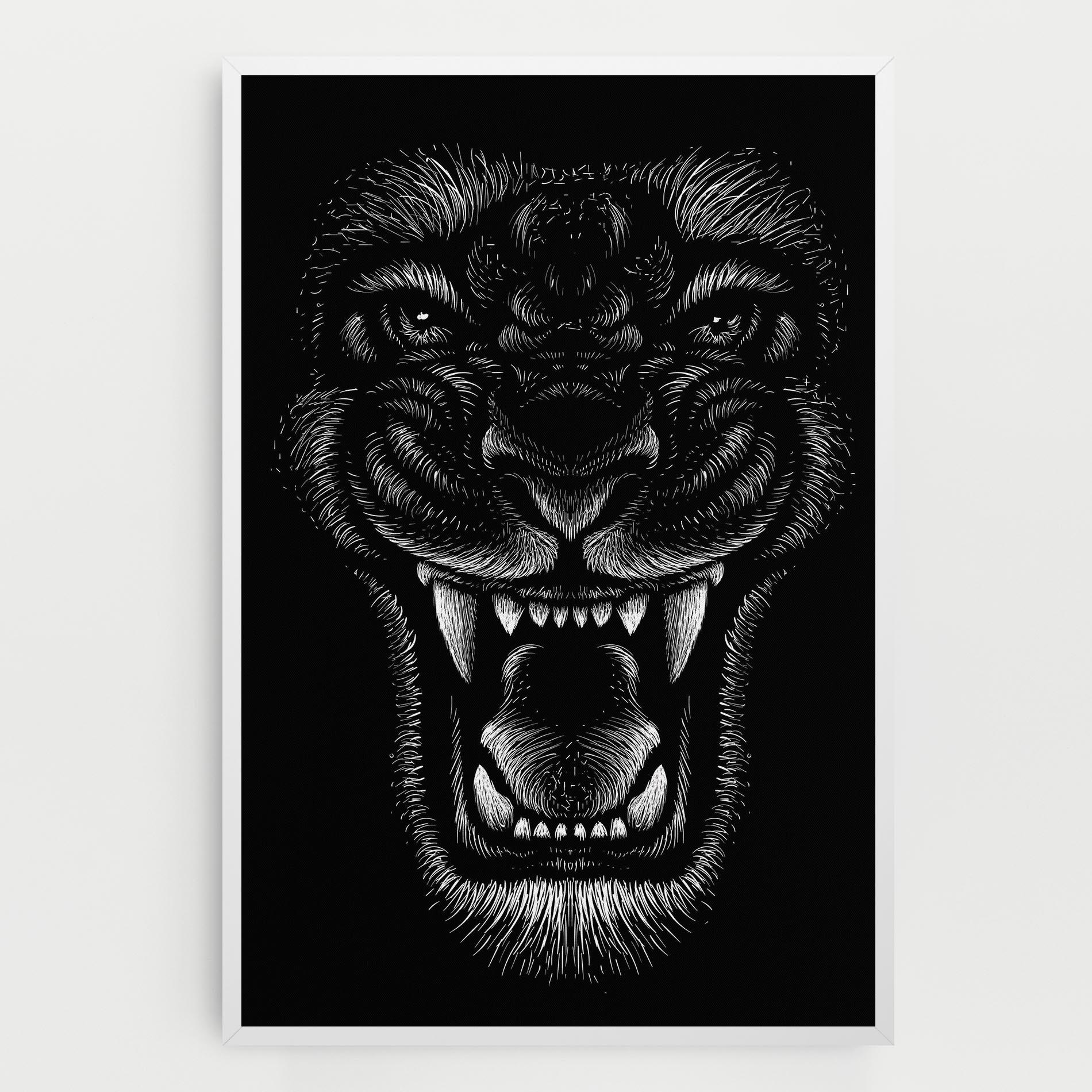 Vászonkép Lion Bite mockup 0
