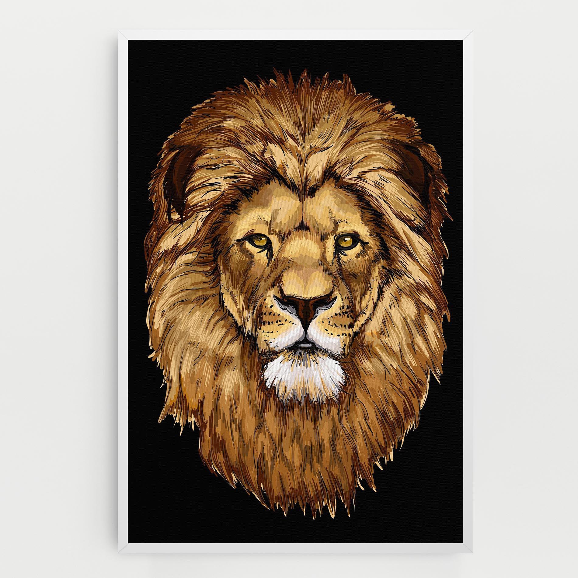Vászonkép Lion Head mockup 0