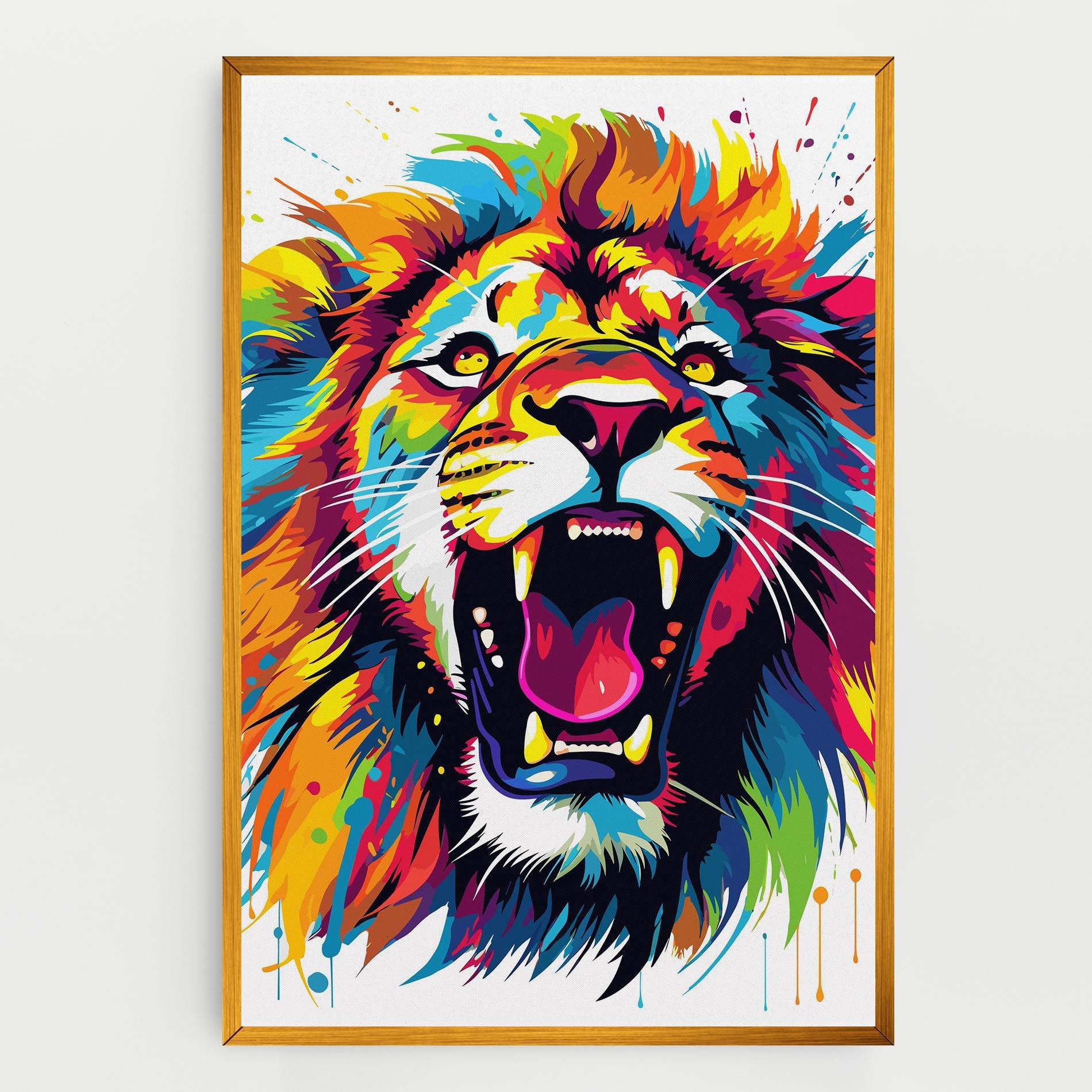 Vászonkép Angry Lion Mix mockup 0