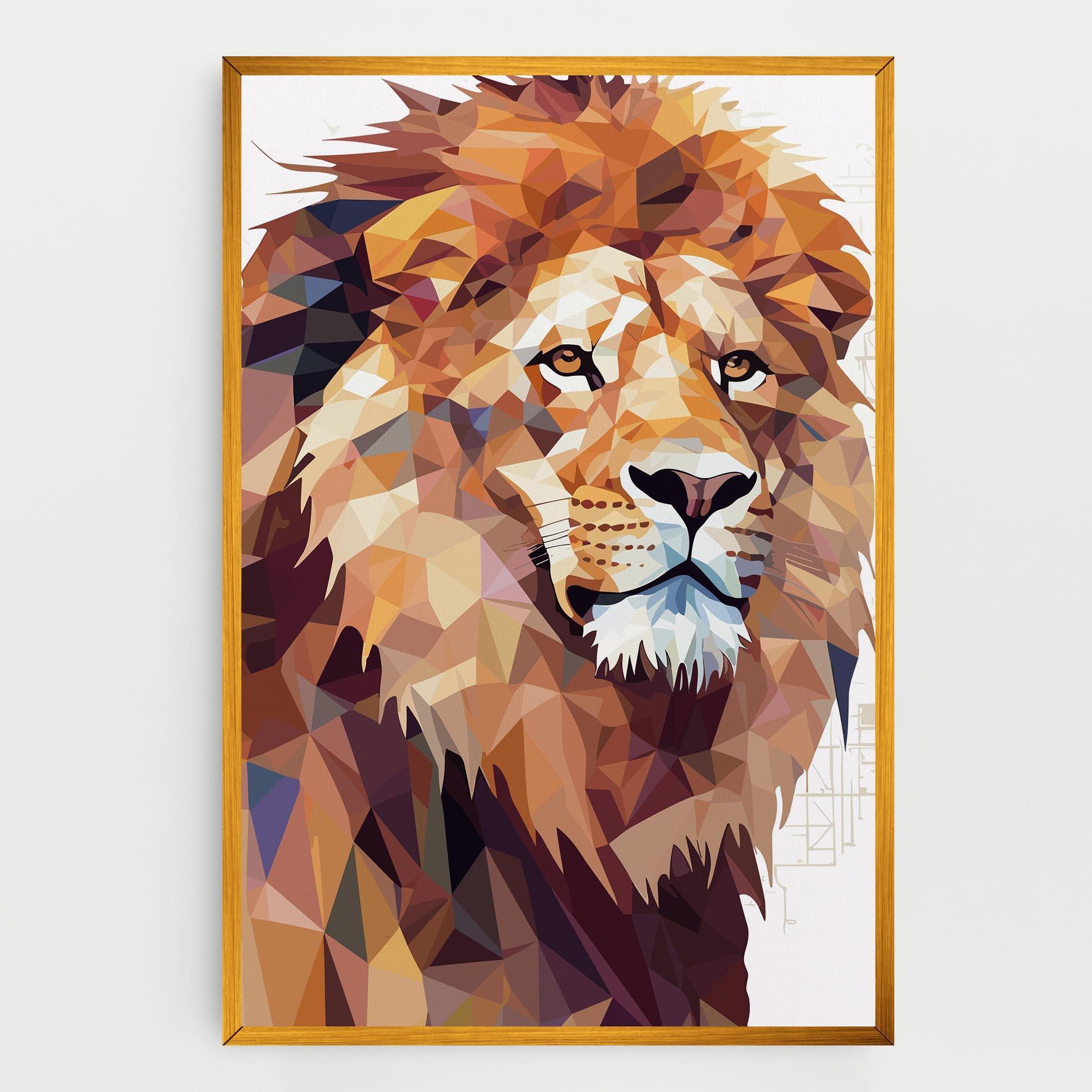 Vászonkép Artistic Lion Head mockup 0