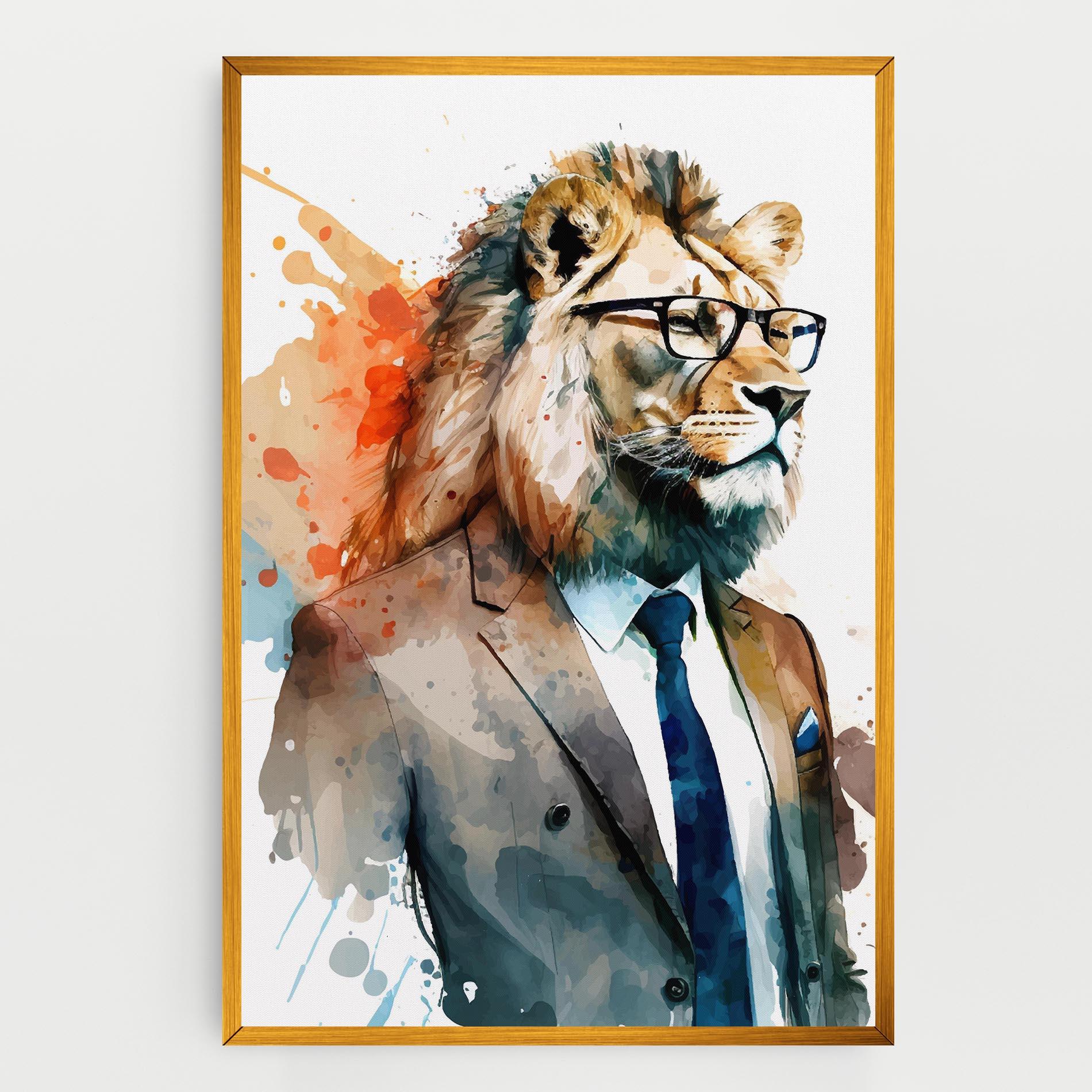 Vászonkép Brown Suit Lion mockup 0