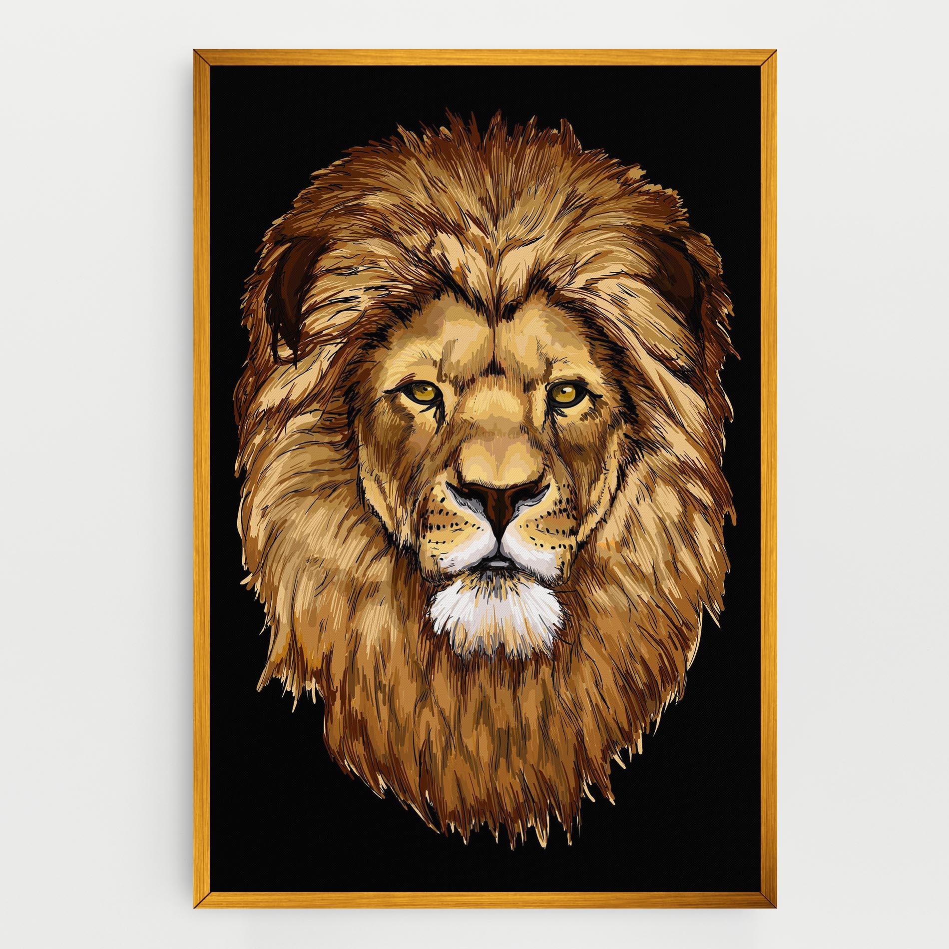Vászonkép Lion Head mockup 0