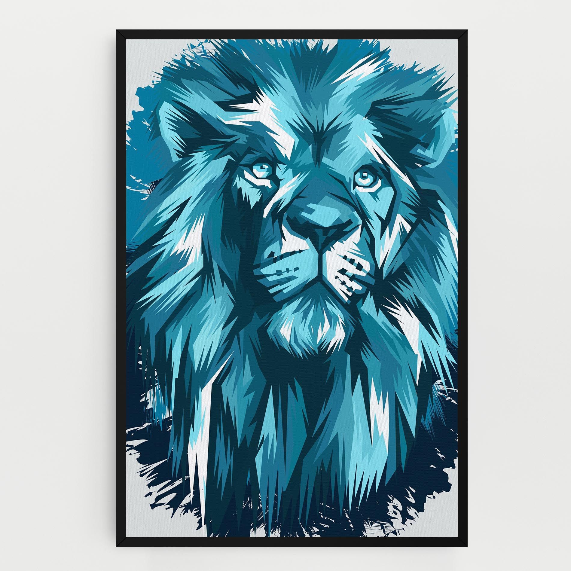 Blue Lion Head mockup 0