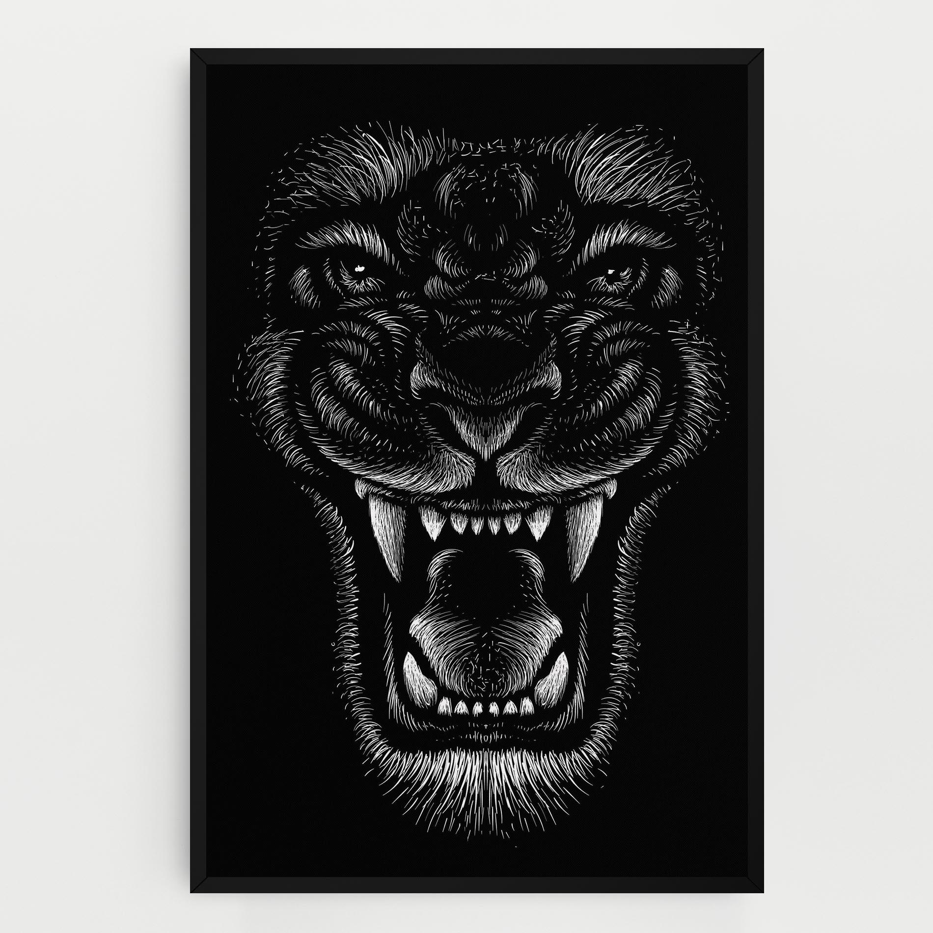 Vászonkép Lion Bite mockup 0