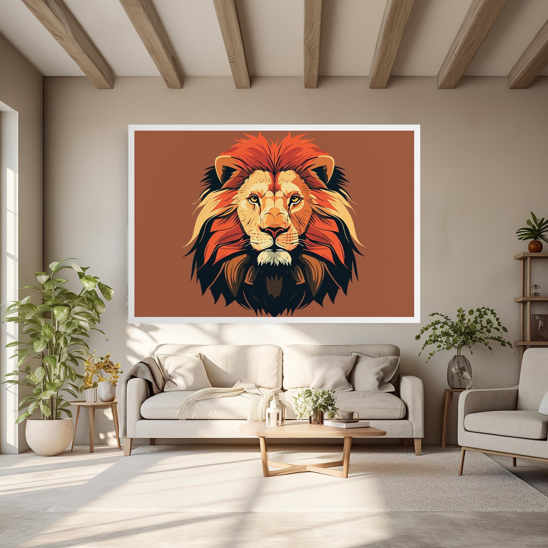 Vászonkép African Lion mockup 6
