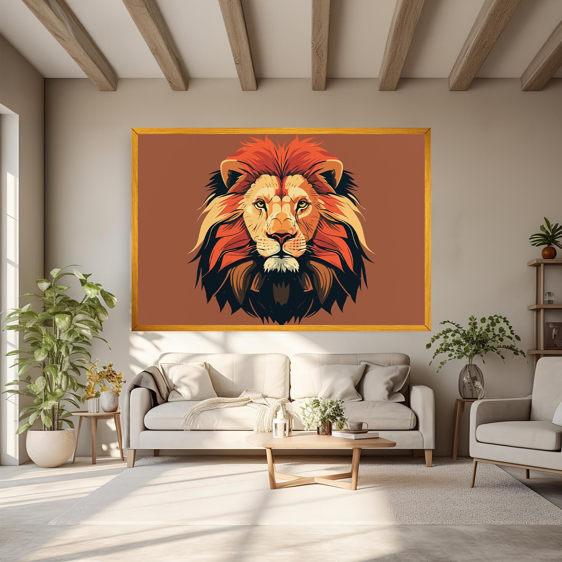 Vászonkép African Lion mockup 6