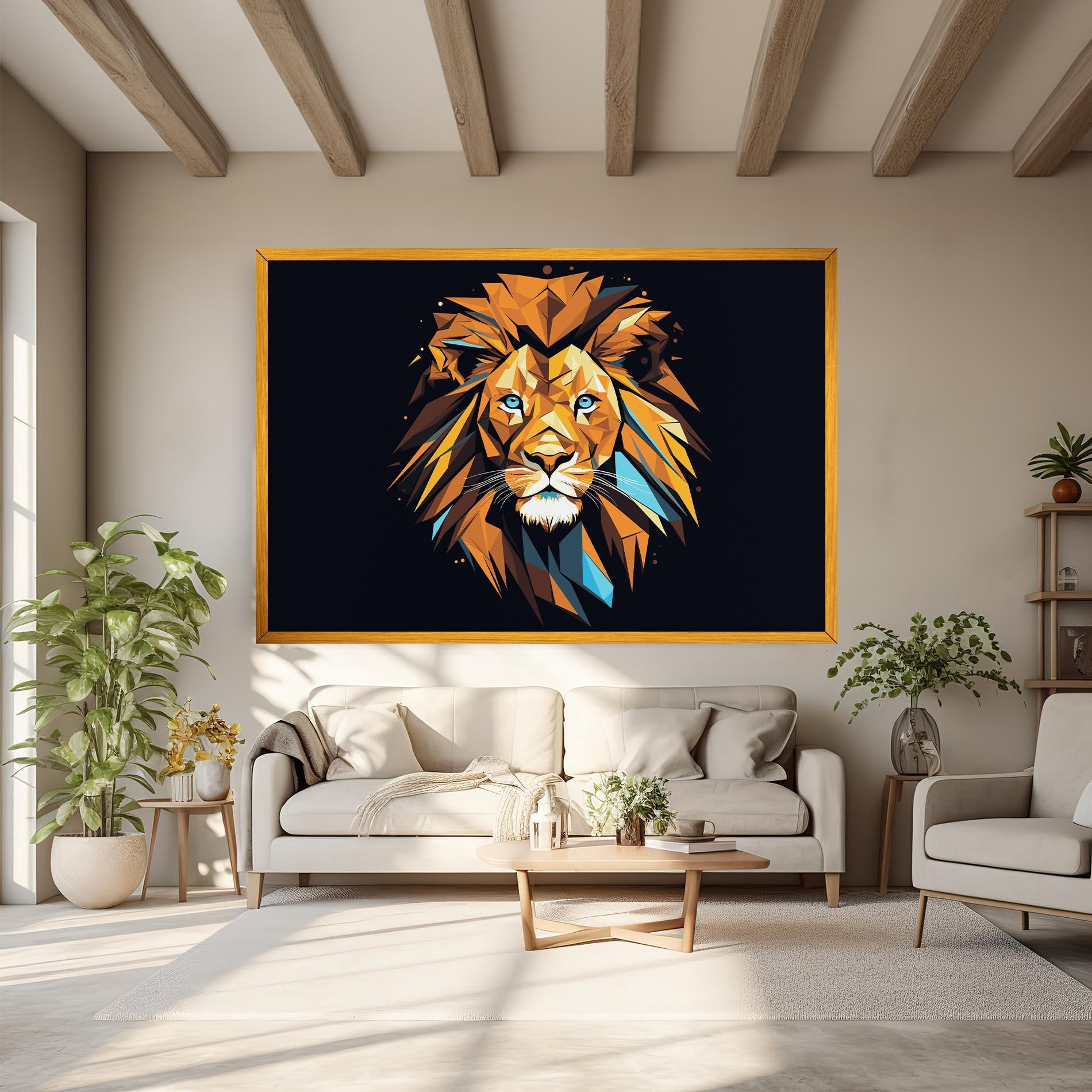 Vászonkép Pop Art Lion mockup 6
