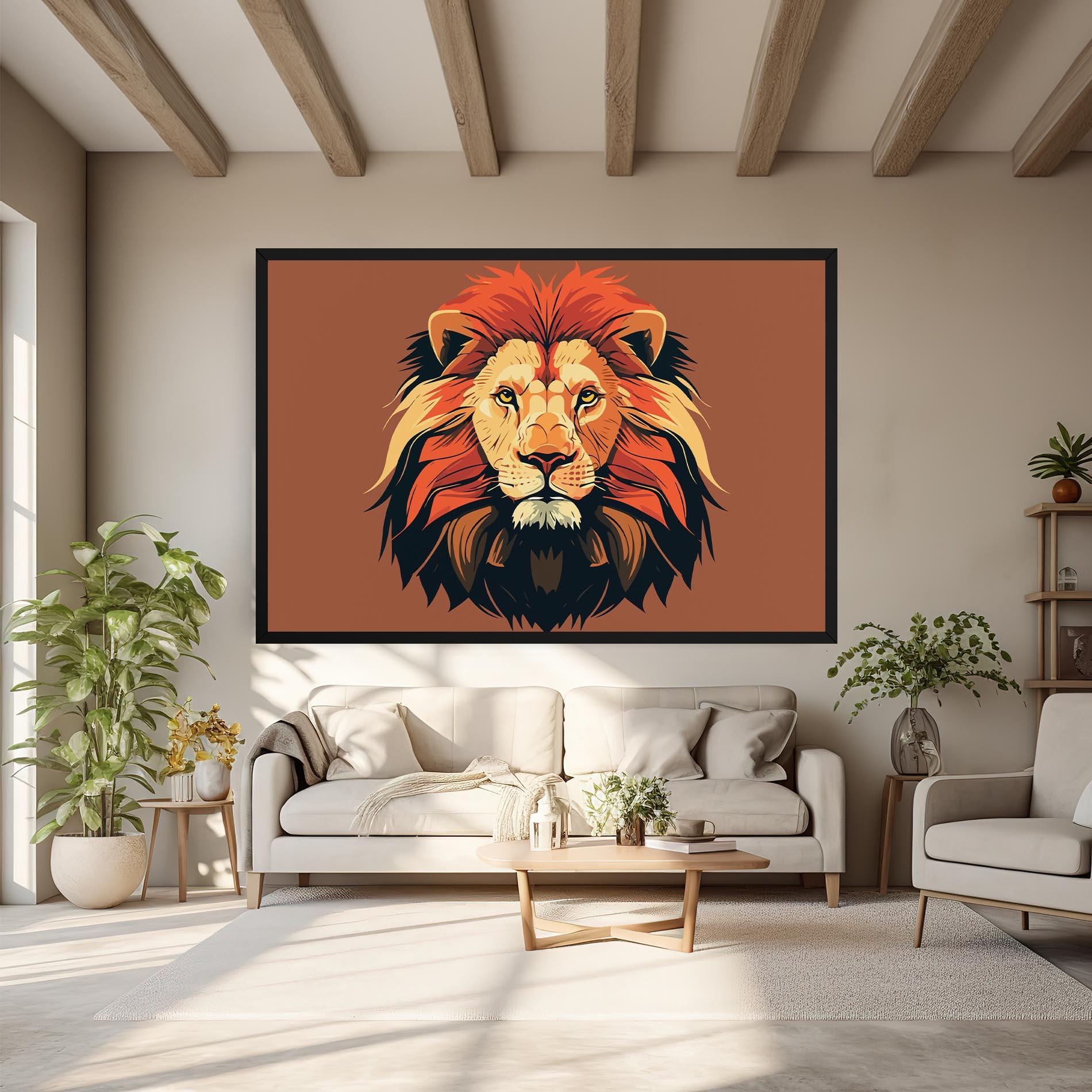 Vászonkép African Lion mockup 6