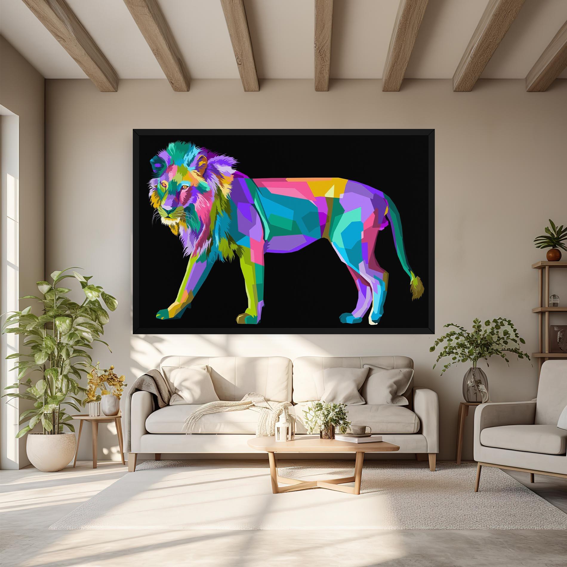 Vászonkép Lion Walking mockup 6