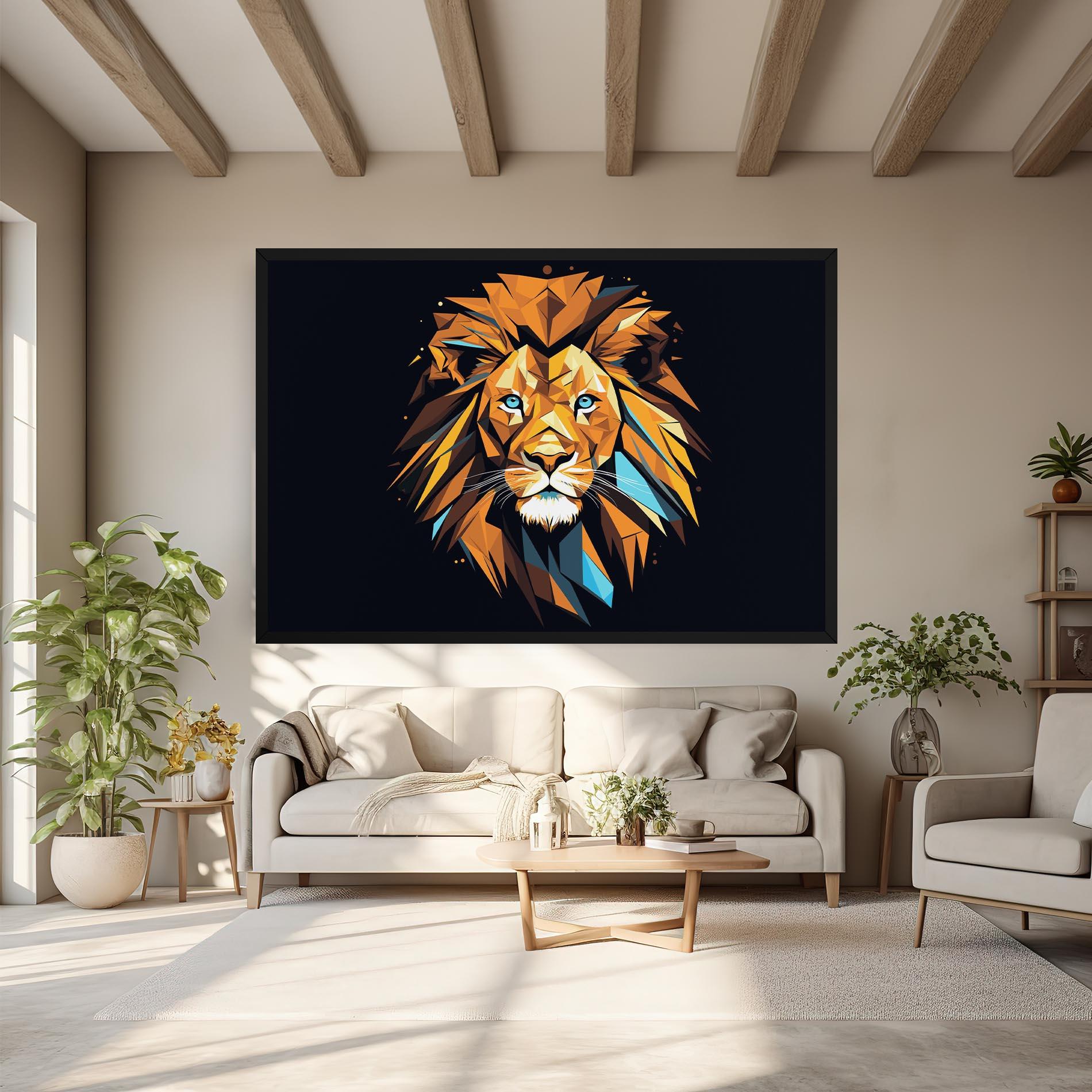 Vászonkép Pop Art Lion mockup 6