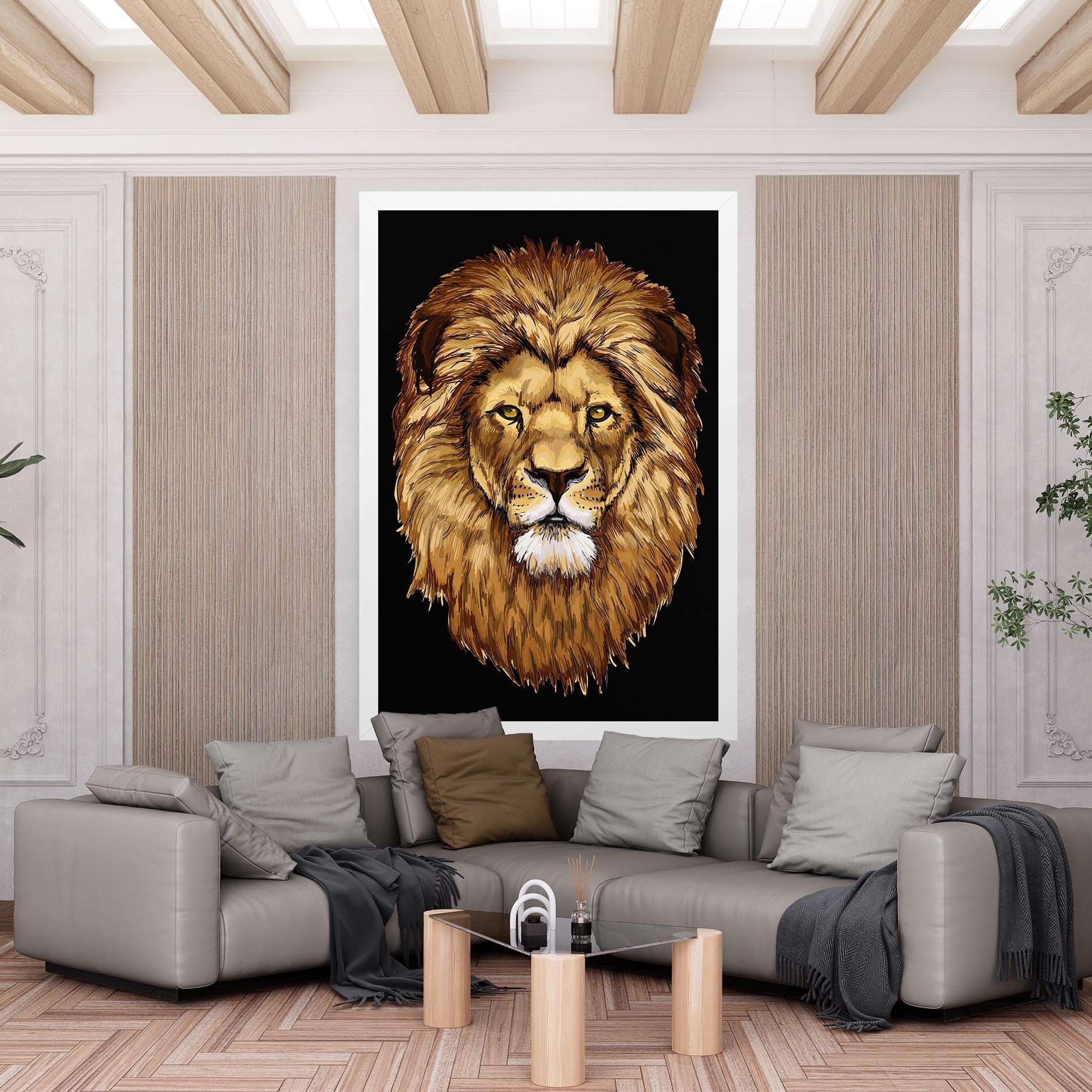 Vászonkép Lion Head mockup 6
