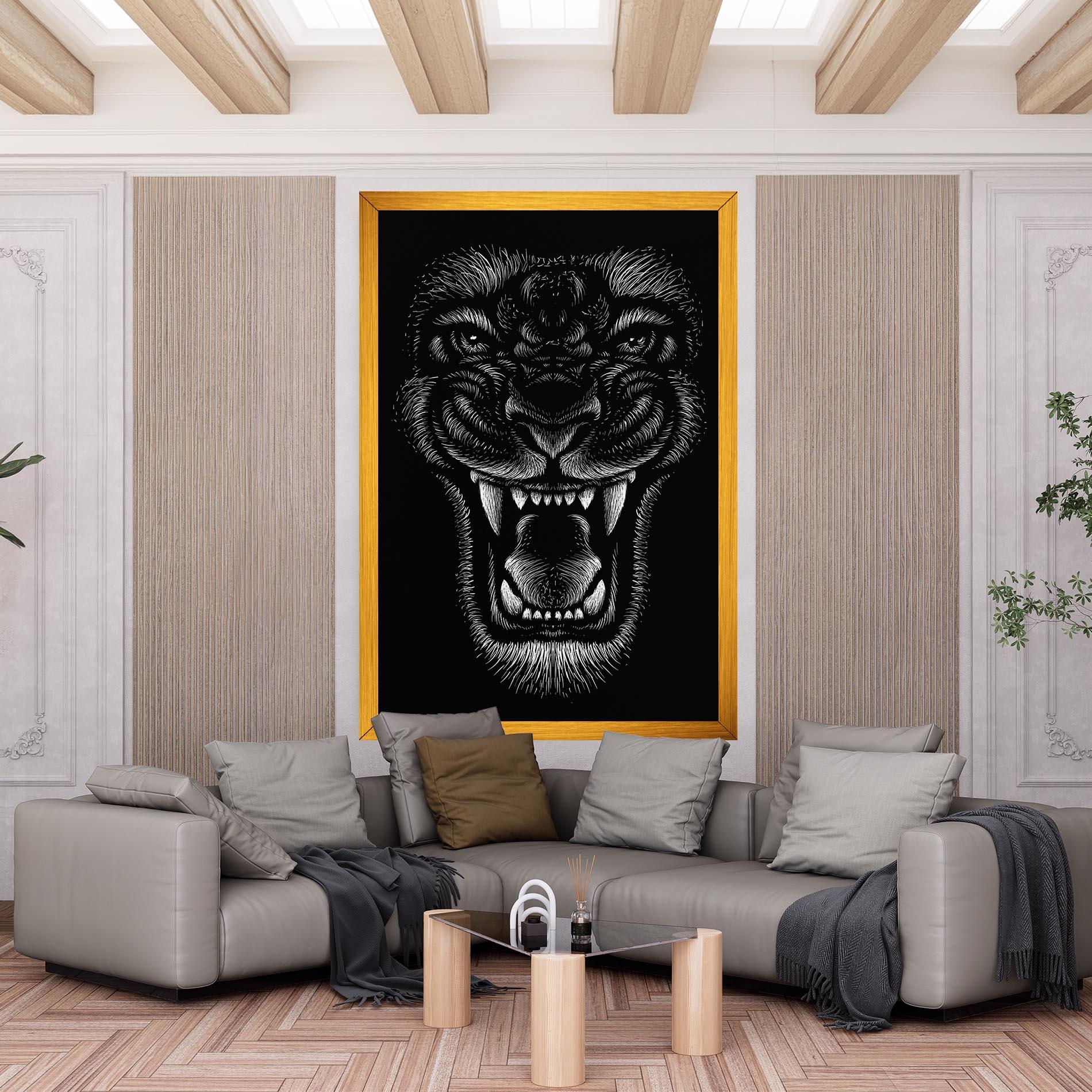 Vászonkép Lion Bite mockup 6