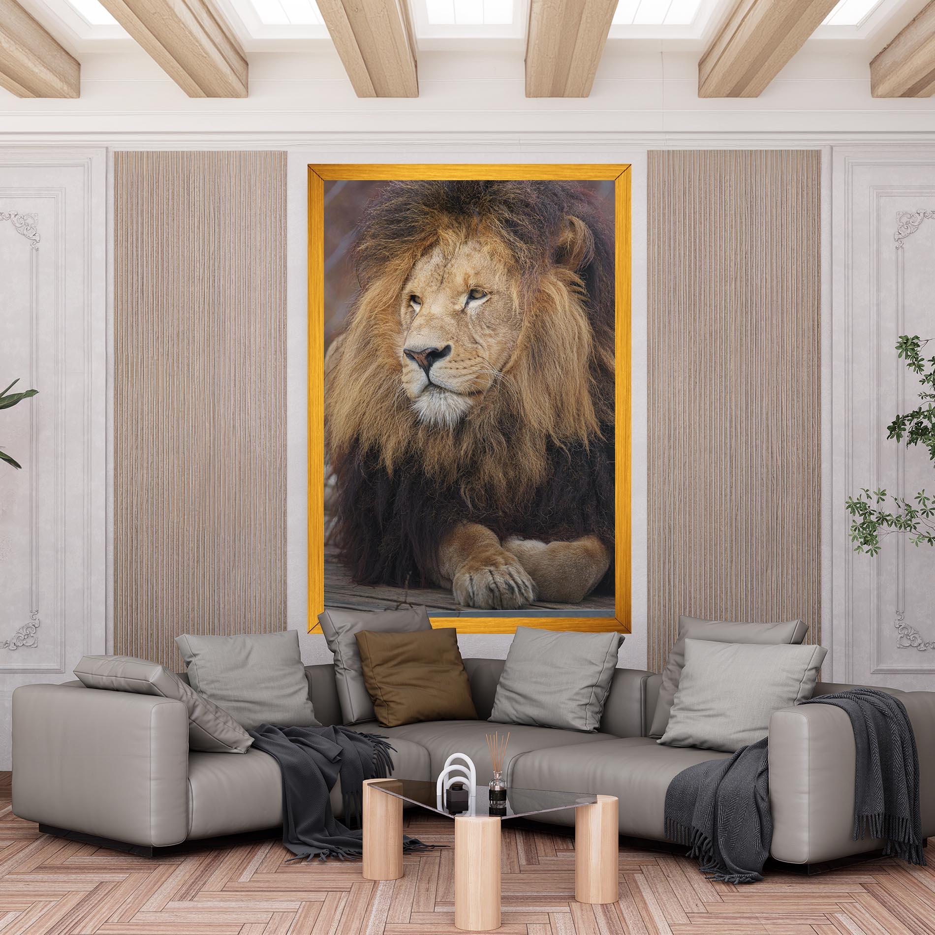 Vászonkép Lion Chilling mockup 6