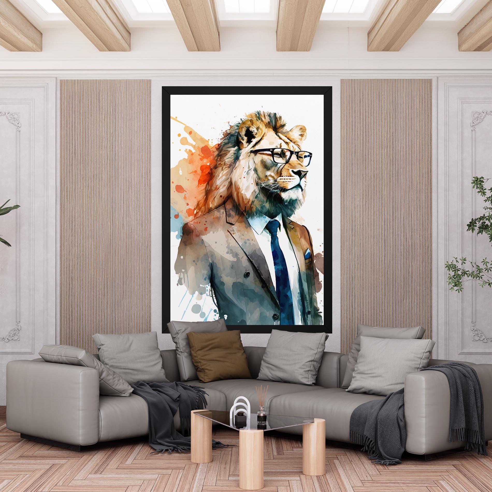 Vászonkép Brown Suit Lion mockup 6