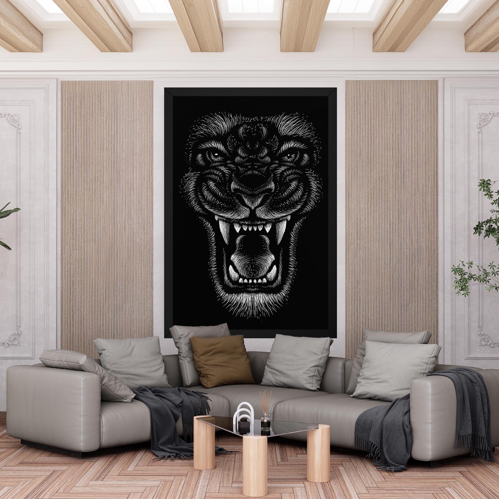 Vászonkép Lion Bite mockup 6