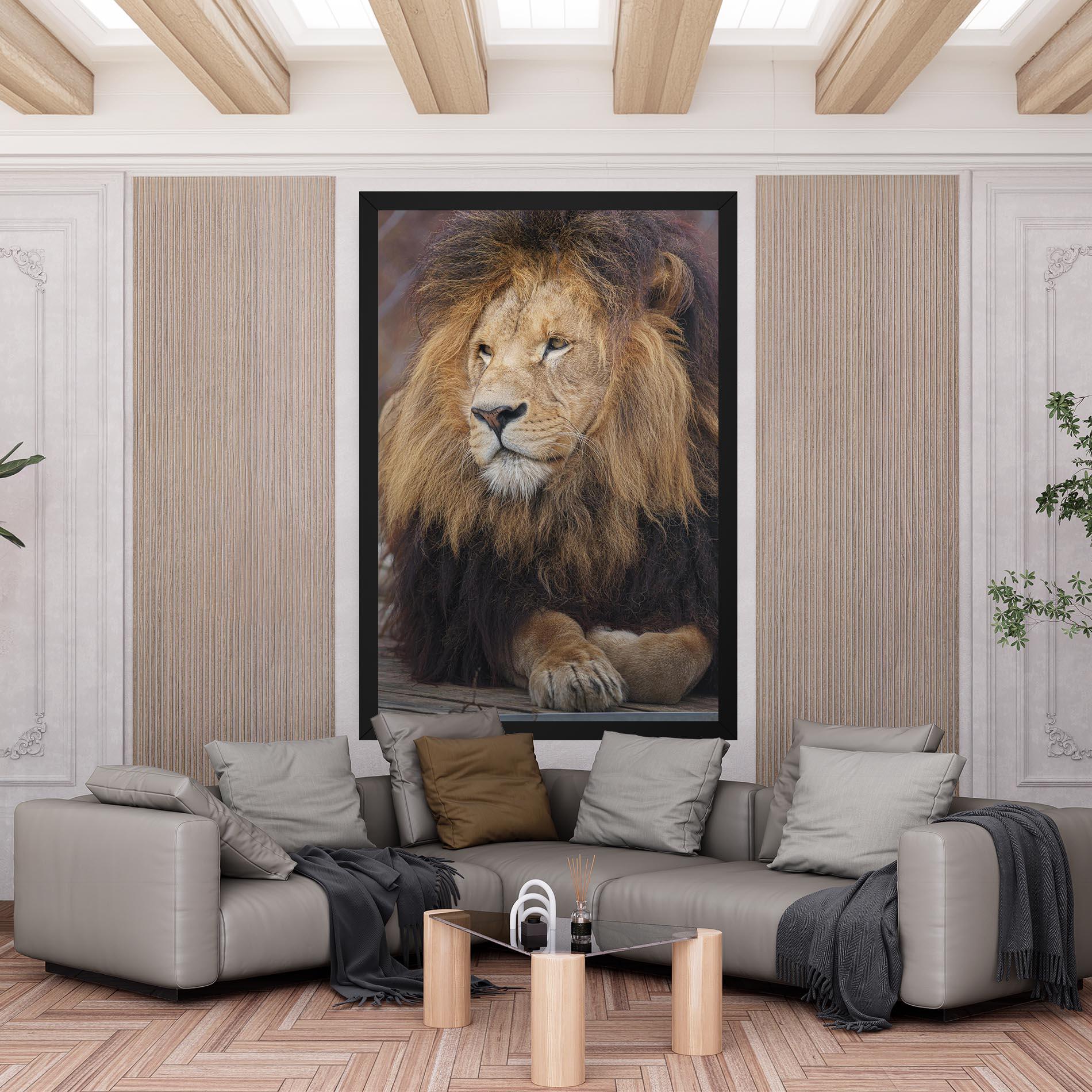 Vászonkép Lion Chilling mockup 6
