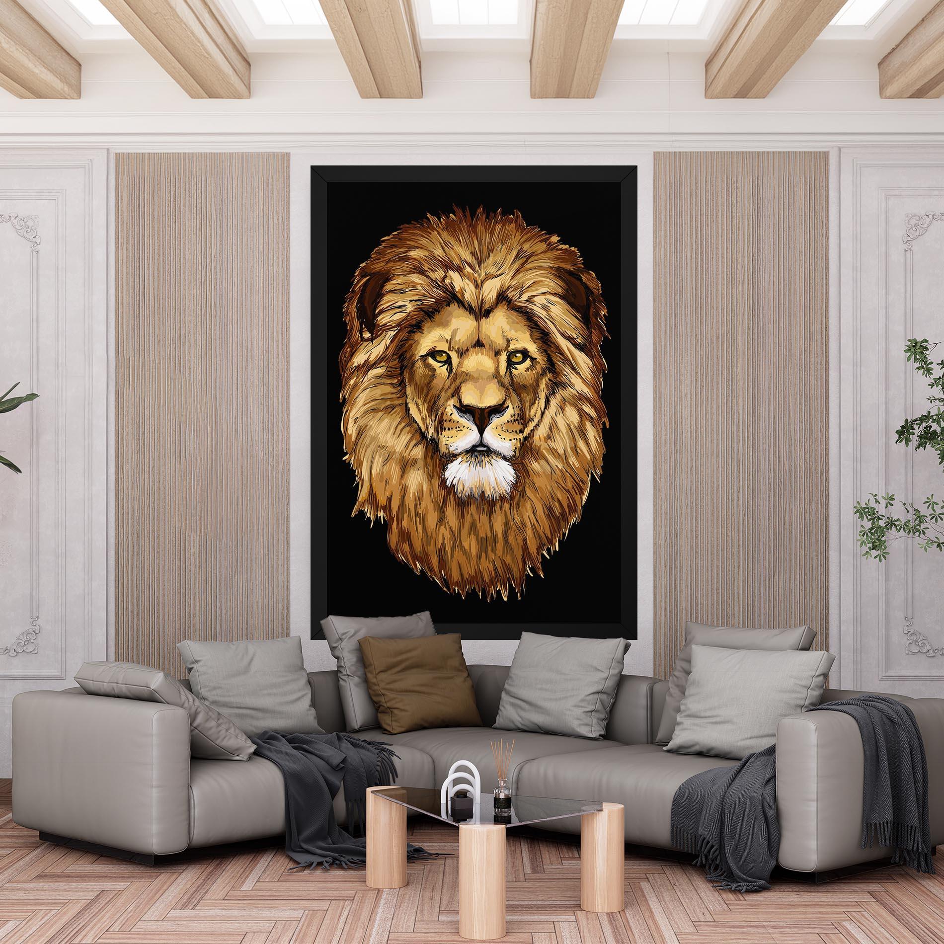 Vászonkép Lion Head mockup 6